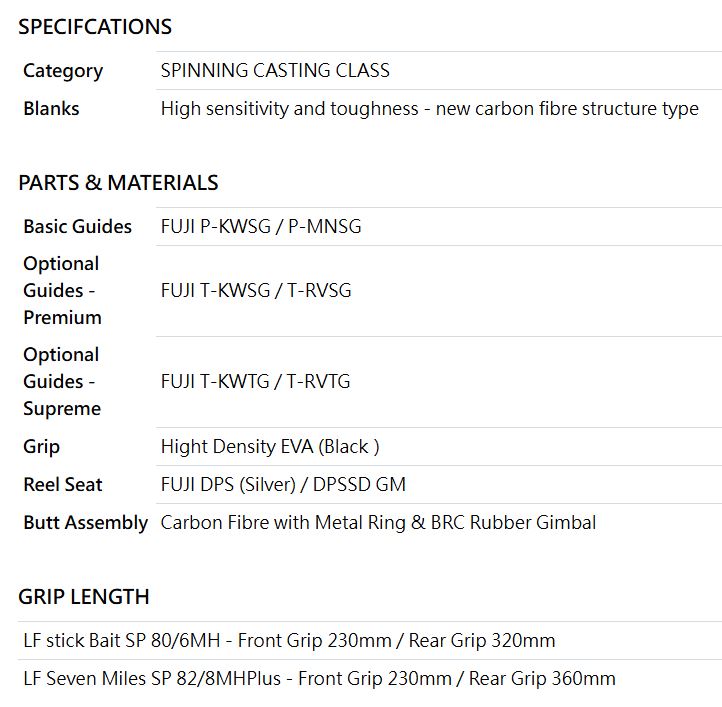 Sea VentureX SVX Rod Spinning Lagoon Fighter SP 82/8 MH+ P.E 5-8 BK 0761