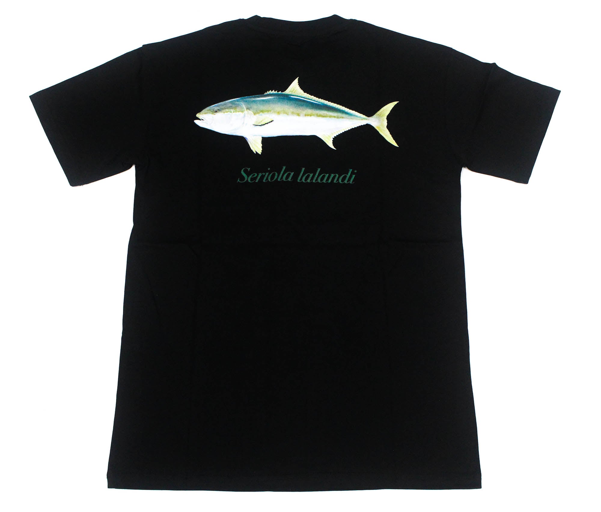 Reef Lagoon T-Shirt Yellowtail Kingfish Size XL Black (0921)