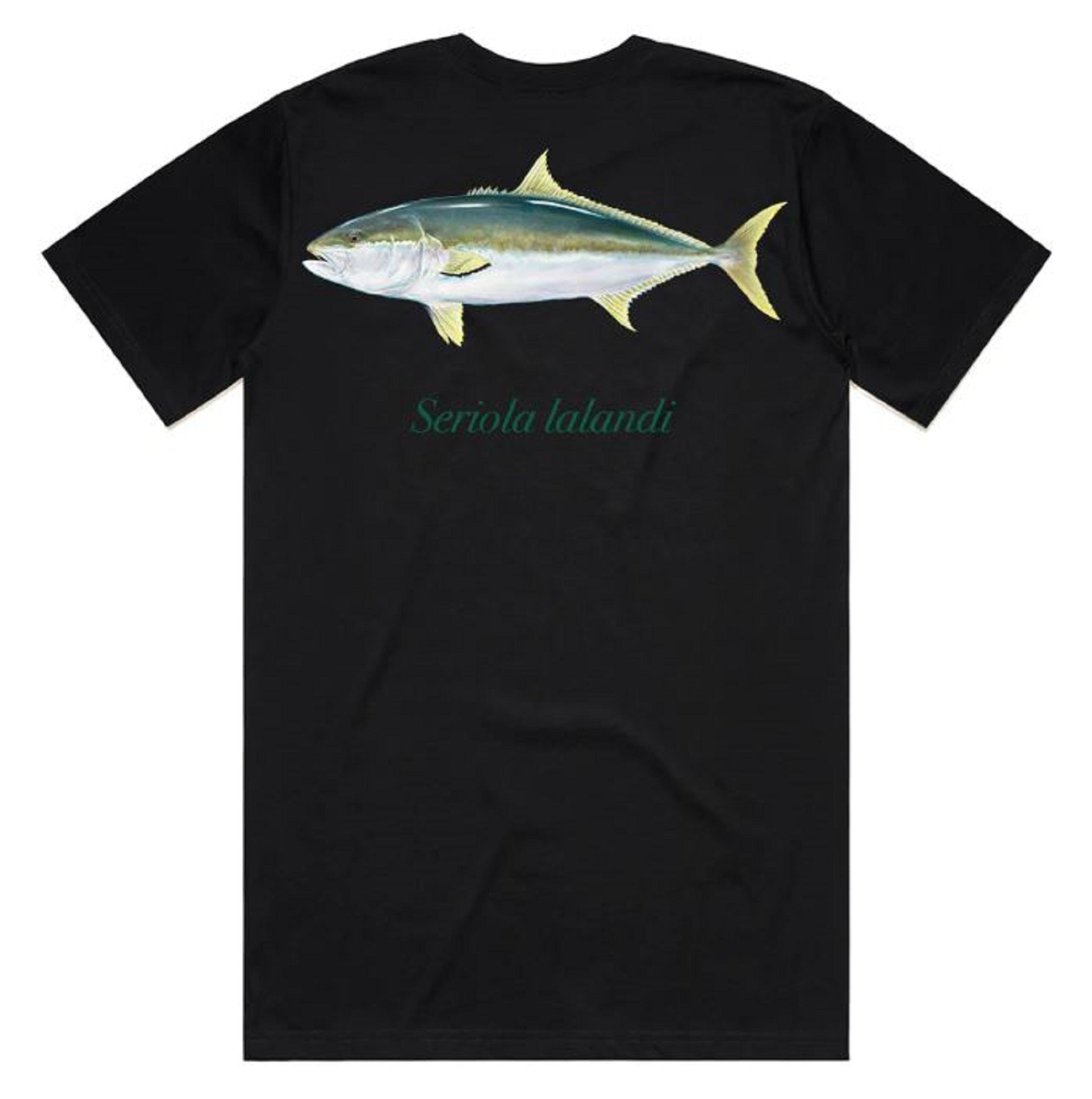 Reef Lagoon T-Shirt Yellowtail Kingfish Size XL Black (0921)