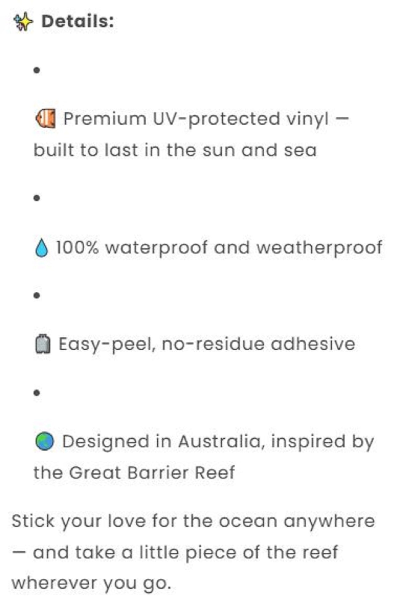 Reef Lagoon Sticker Pack Buffalo Emperor (0932)