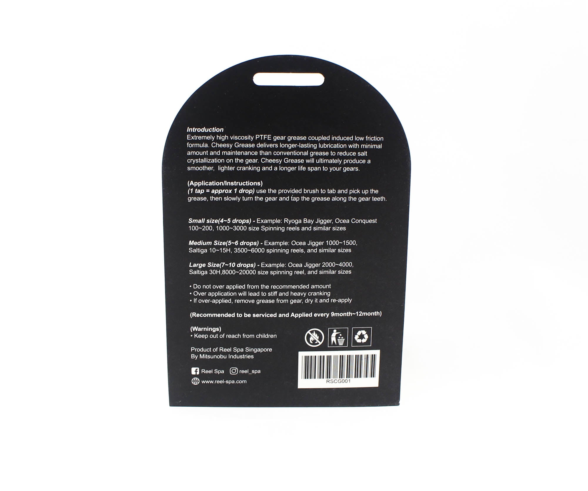 Reel Spa Cheesy Greasy PTFE For Plastic and Alloy Gears 10 ml (2222)