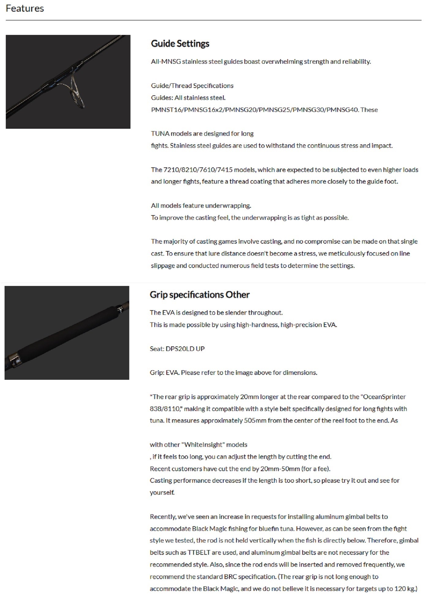 Truth Rod Spinning 8210 White Insight Japan (2330)