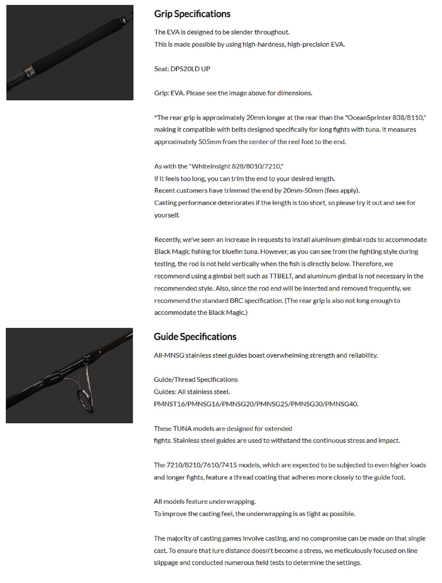 Truth Rod Spinning 7610 White Insight Japan (2331)