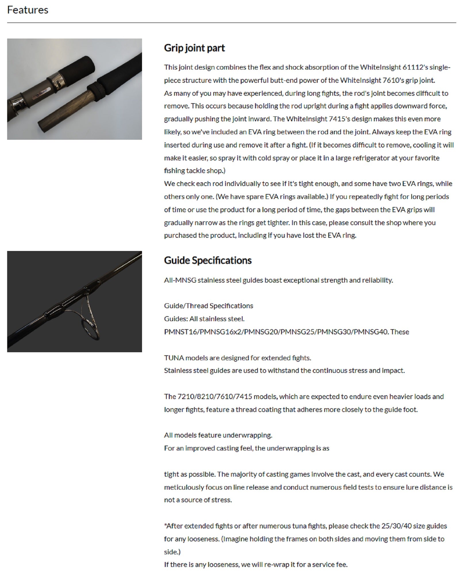 Truth Rod Spinning 7415 White Insight Japan (2332)