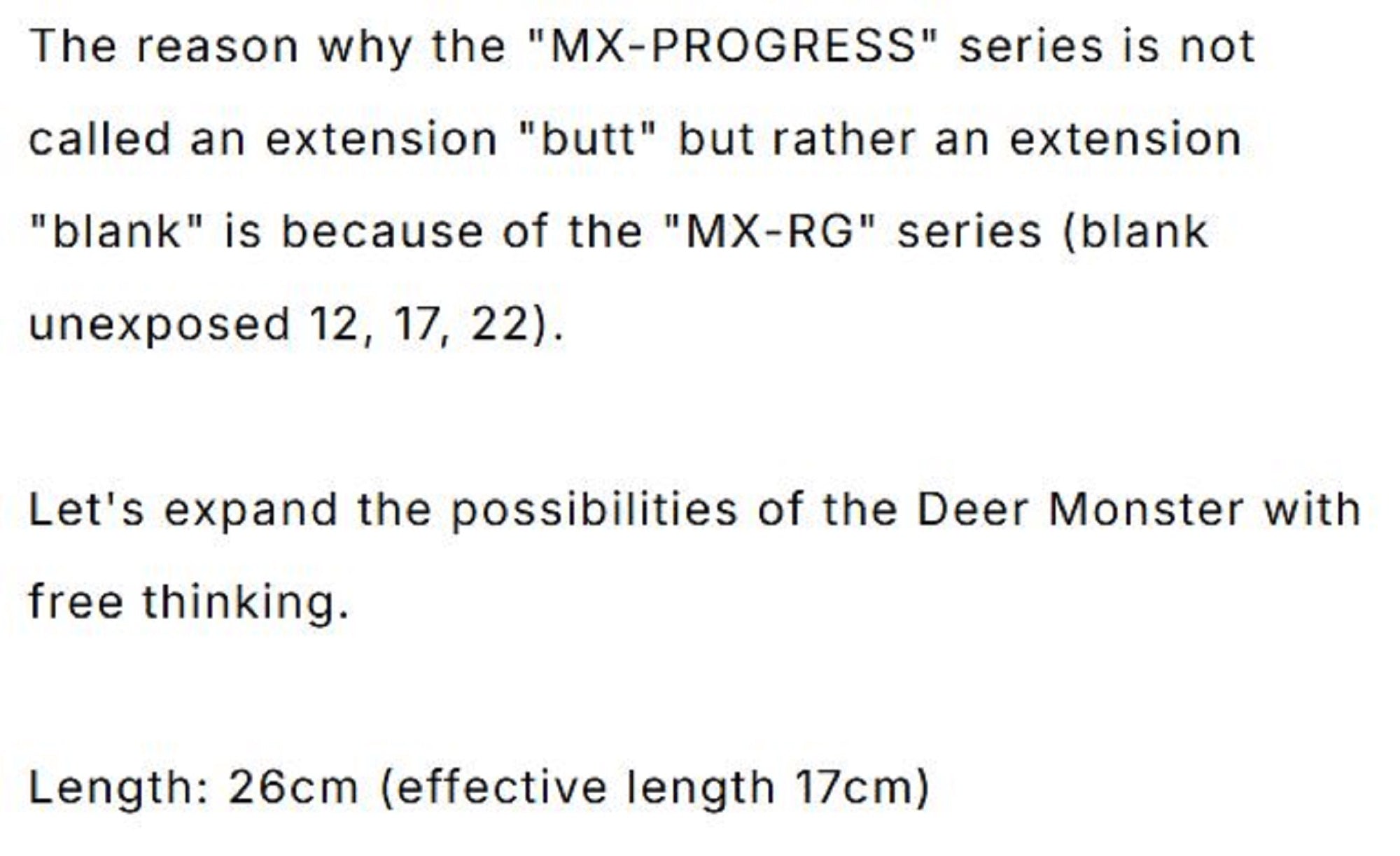 Monster Kiss Rod Part Rear Grip MX-RG 26cm for All Dear Monster (8000)