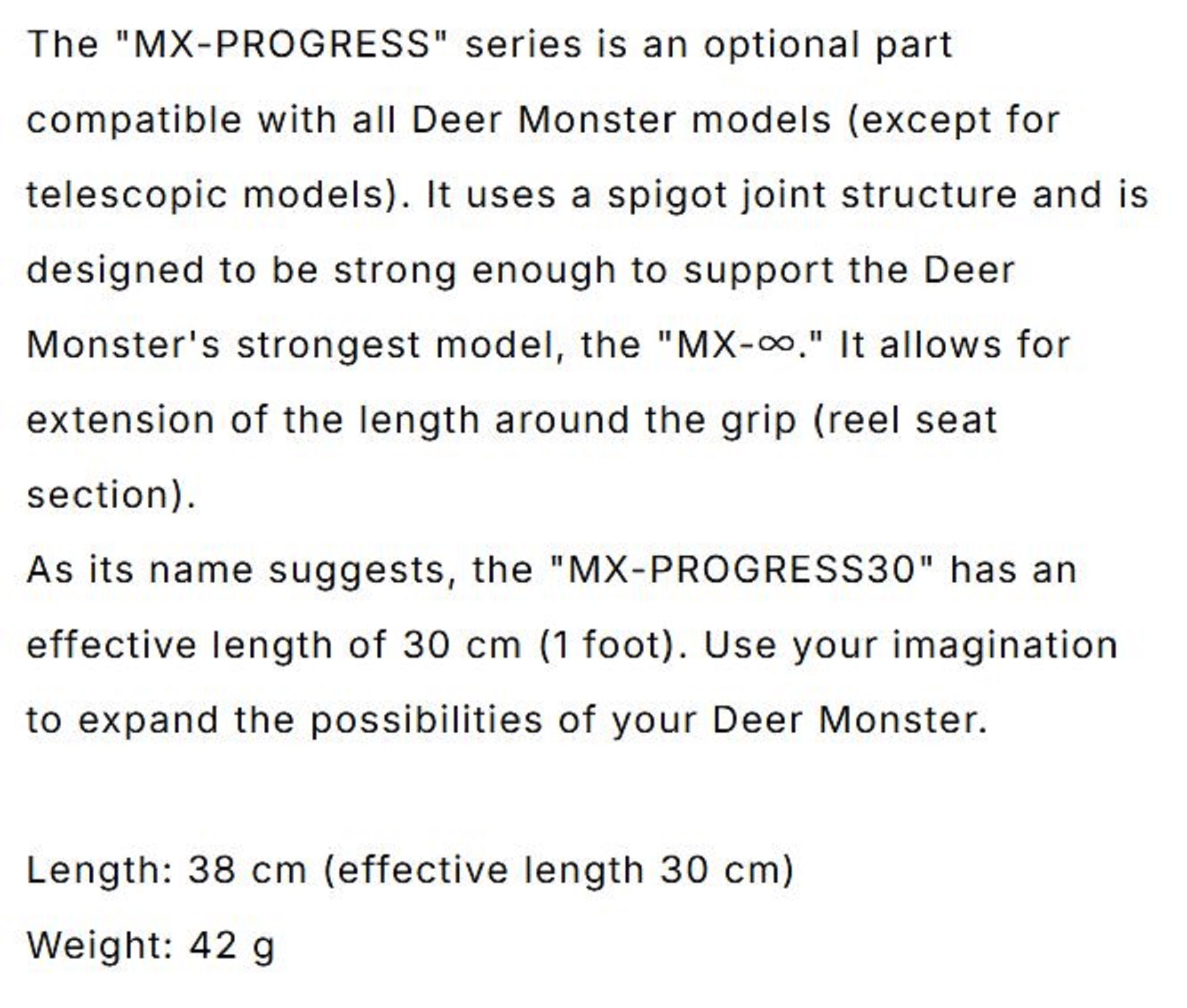Monster Kiss Rod Part Rear Seat MX-Progress 30 38cm Fit All Model (8011)