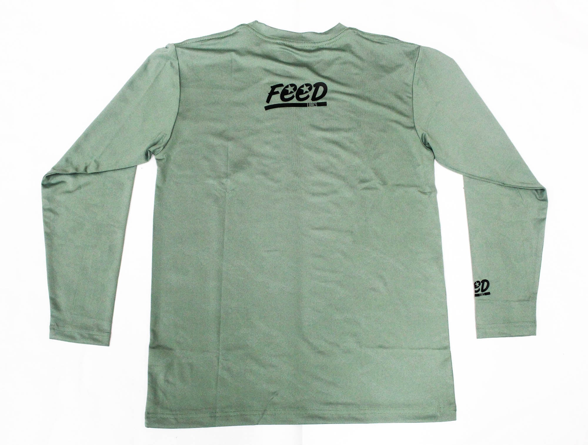 Feed T-Shirt Dry Fit Long Sleeve Size S Hunter Green (2176)