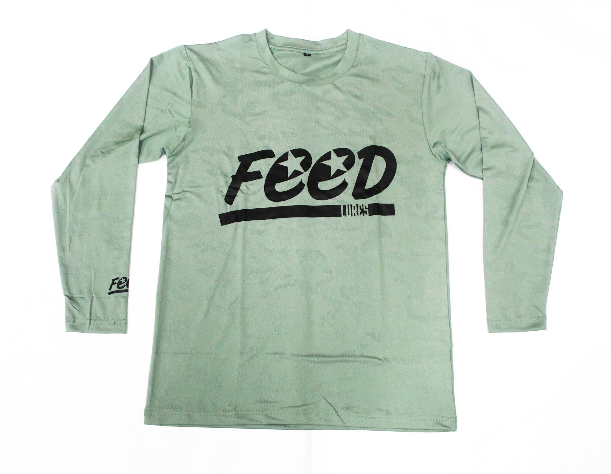Feed T-Shirt Dry Fit Long Sleeve Size M Hunter Green (2177)