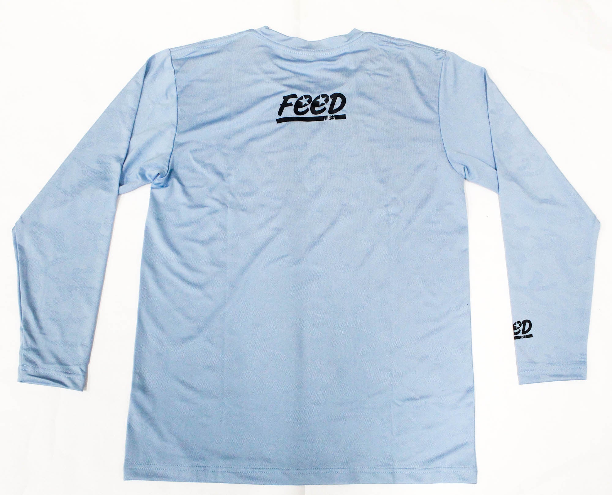 Feed T-Shirt Dry Fit Long Sleeve Size M Ocean Blue (2183)