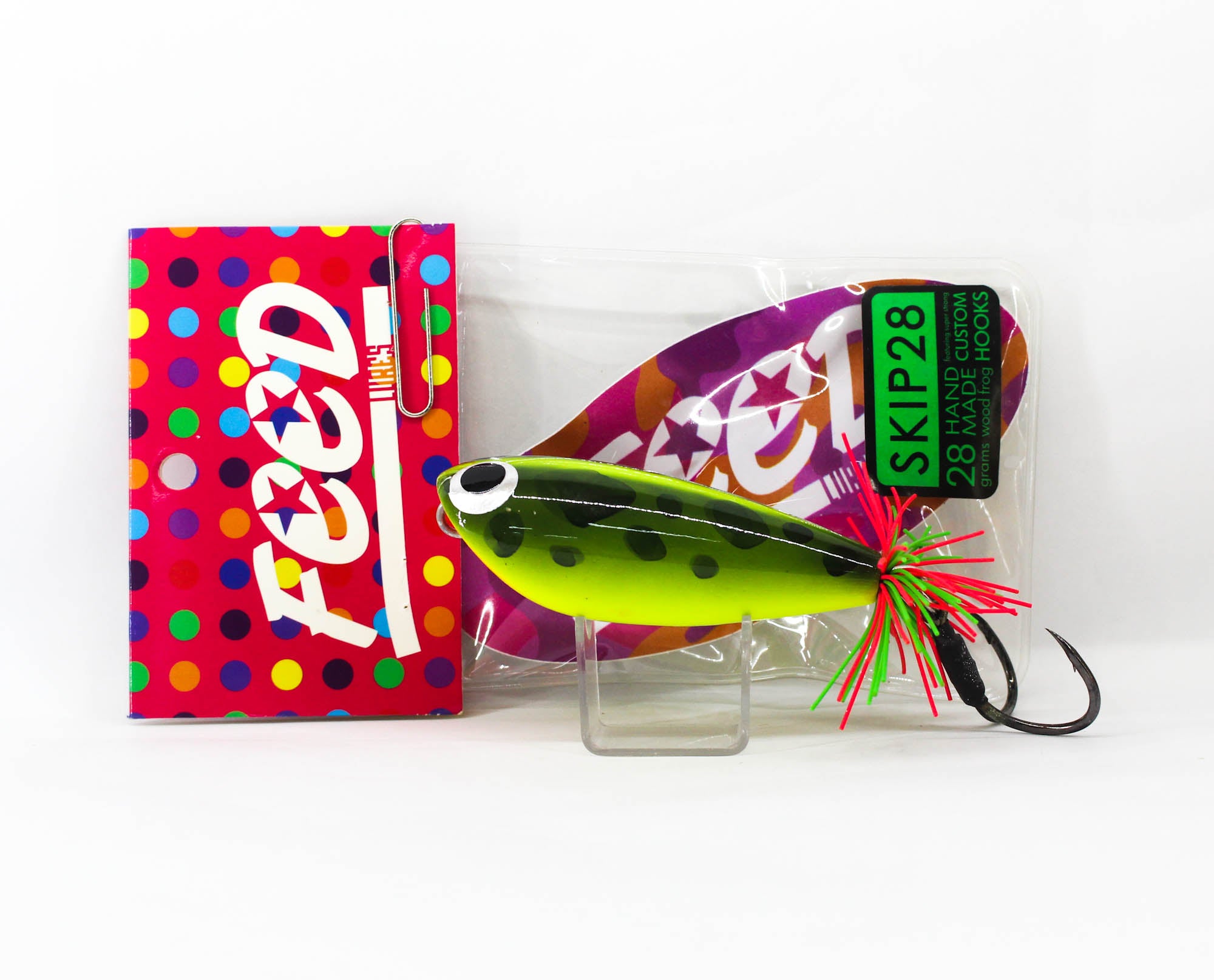 Feed Skip 28 Hand Made Wood Frog Floating Lure 28 grams 2 (3002)