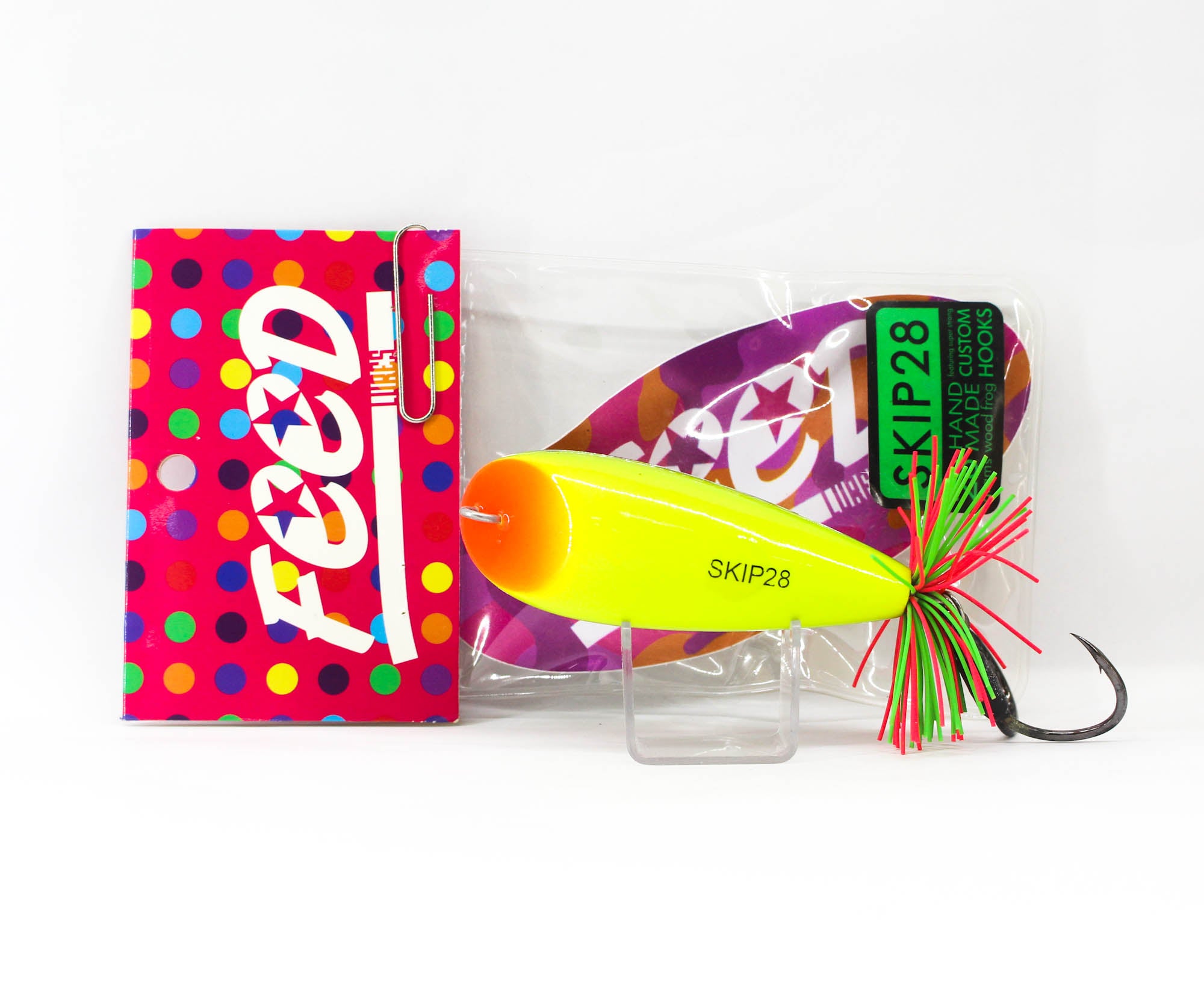 Feed Skip 28 Hand Made Wood Frog Floating Lure 28 grams 2 (3002)