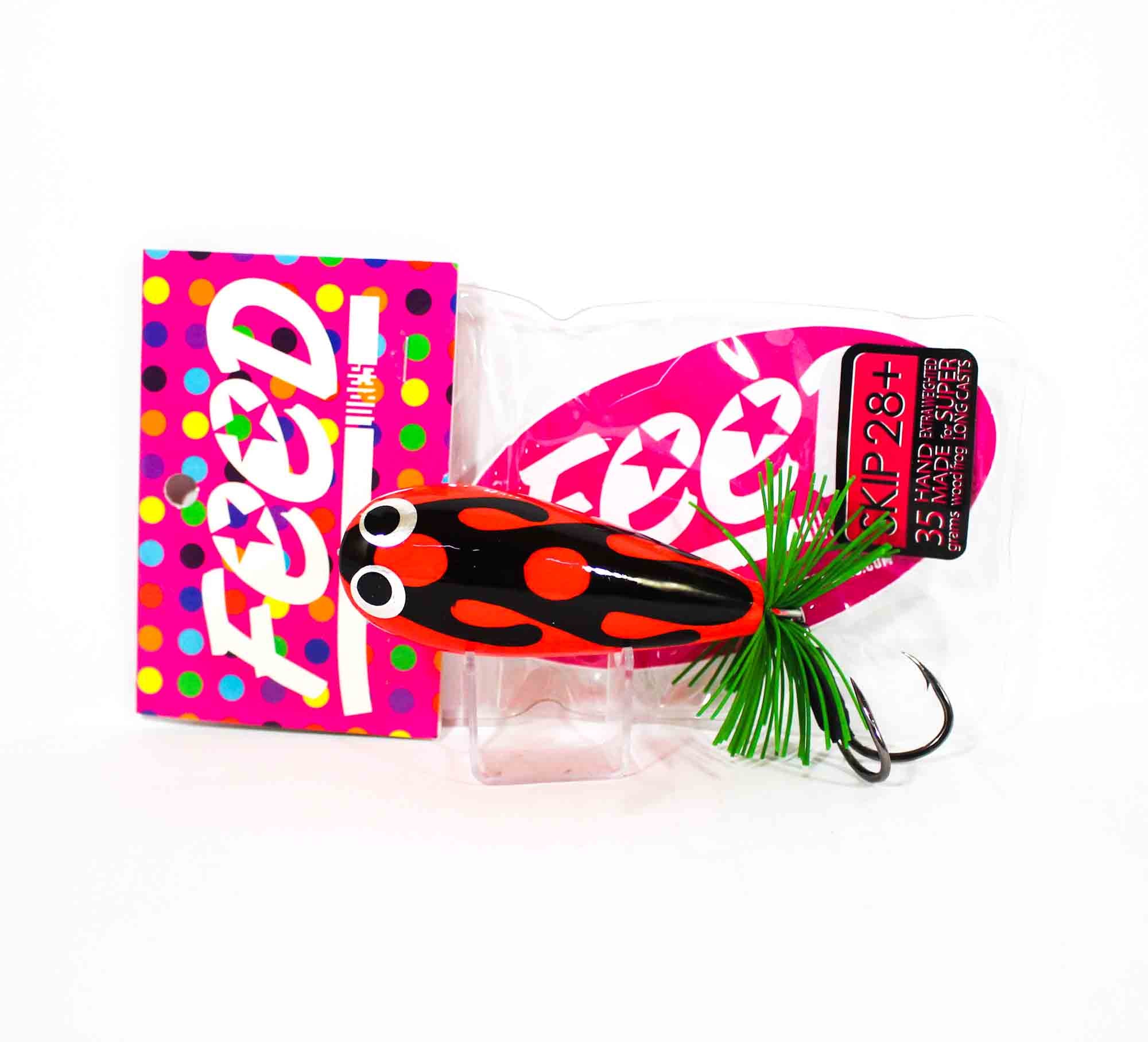 Feed Skip 28+ Hand Made Wood Frog Floating Lure 35 grams +3 (3103)