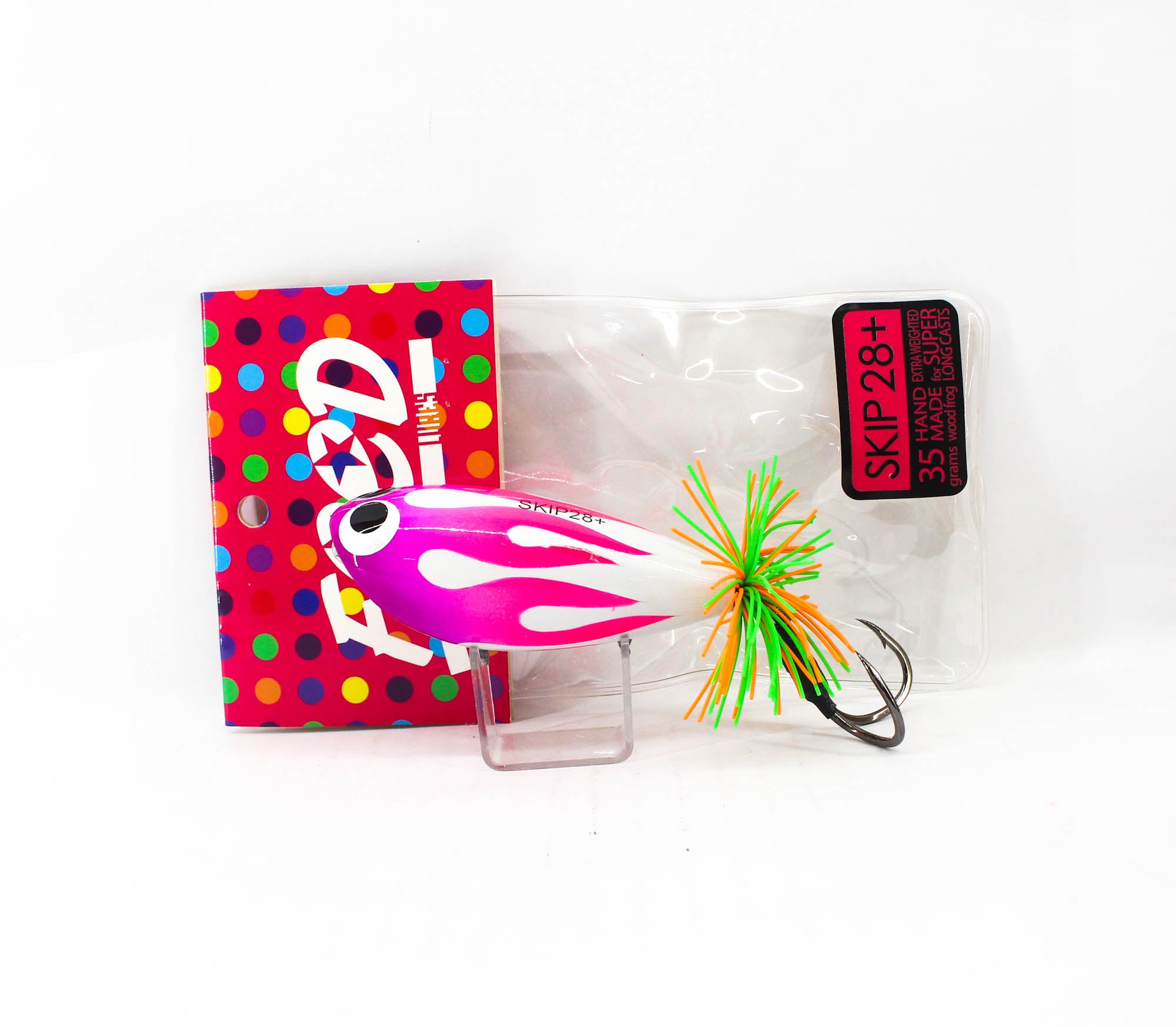 Feed Skip 28+ Hand Made Wood Frog Floating Lure 35 grams +4 (3104)
