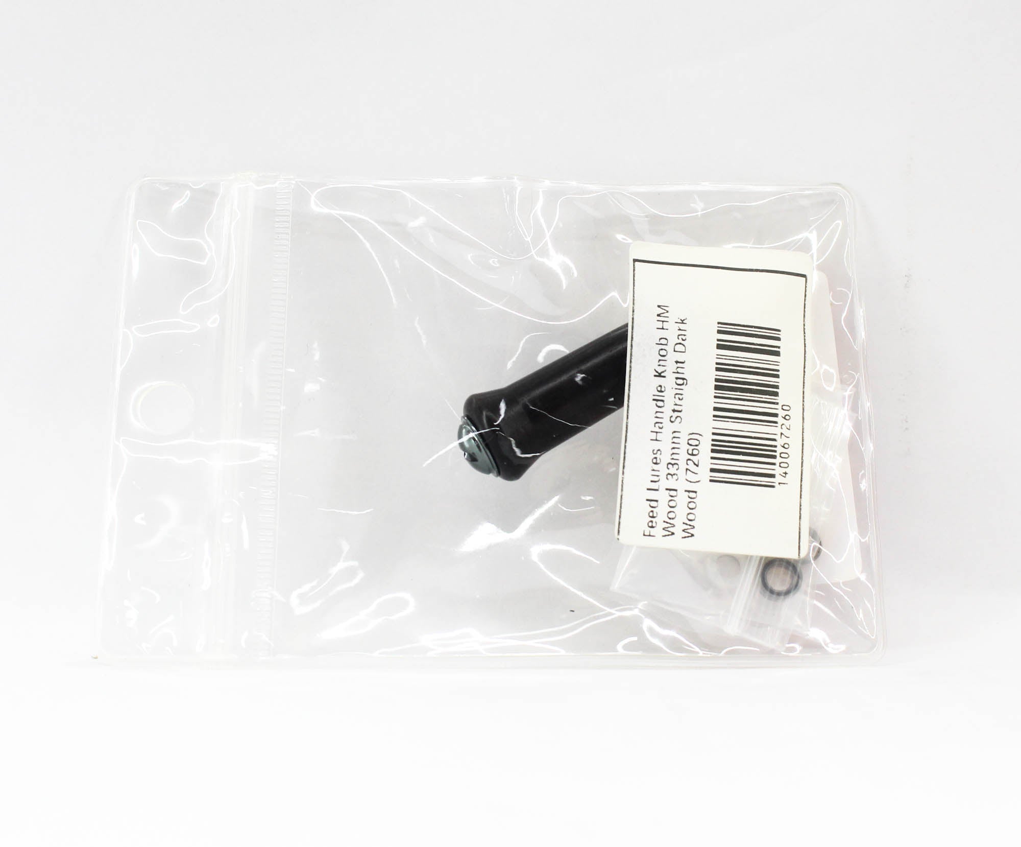 Feed Handle Knob HM Wood 33mm Straight Dark Wood (7260)