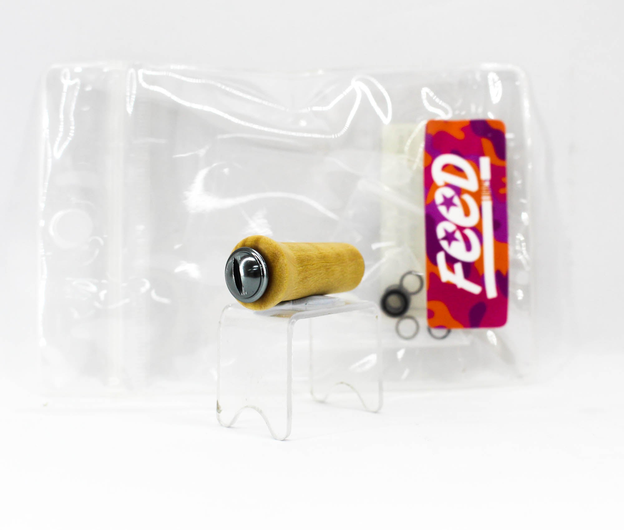 Feed Handle Knob HM Wood 33mm Straight Light Wood (7262)