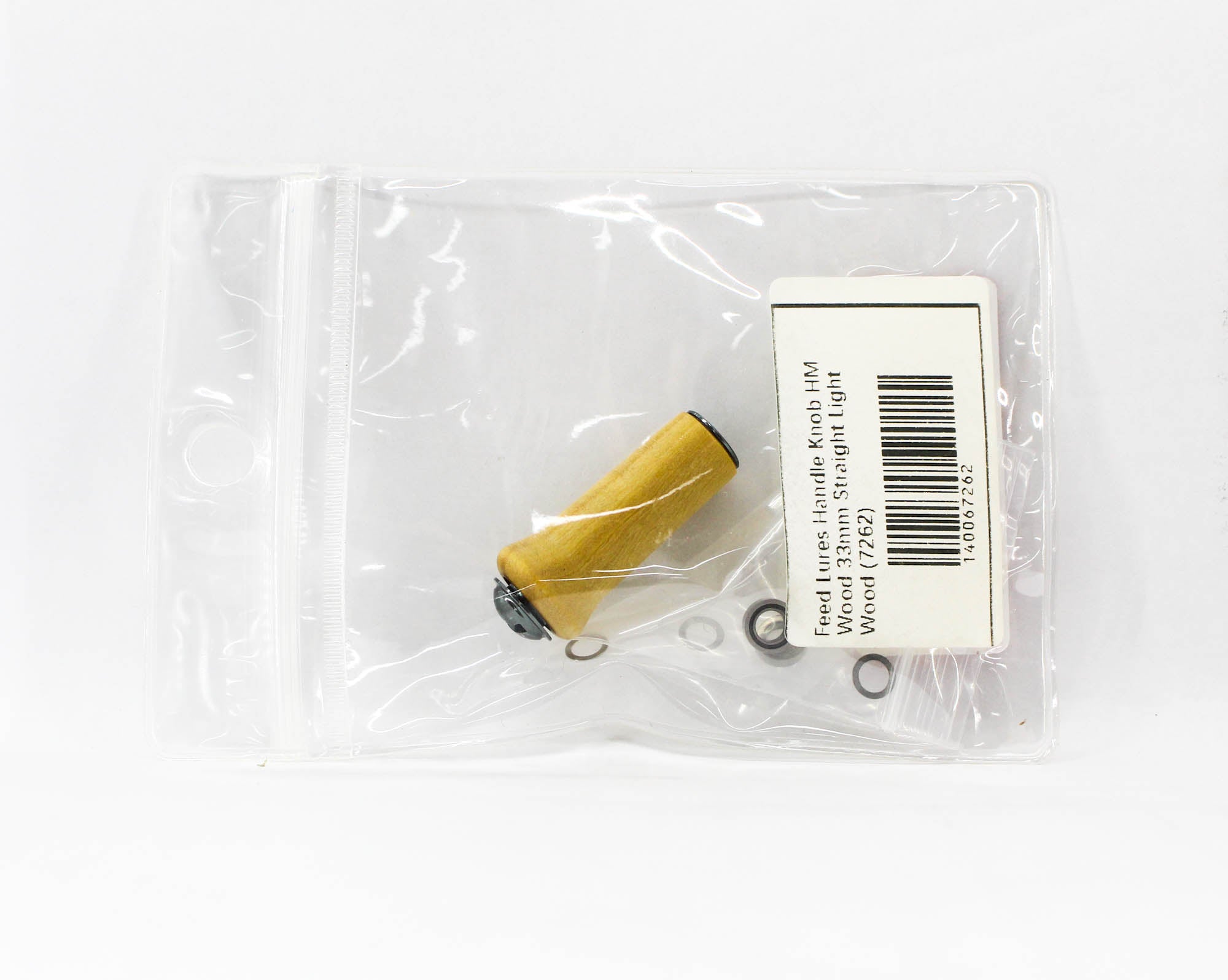 Feed Handle Knob HM Wood 33mm Straight Light Wood (7262)