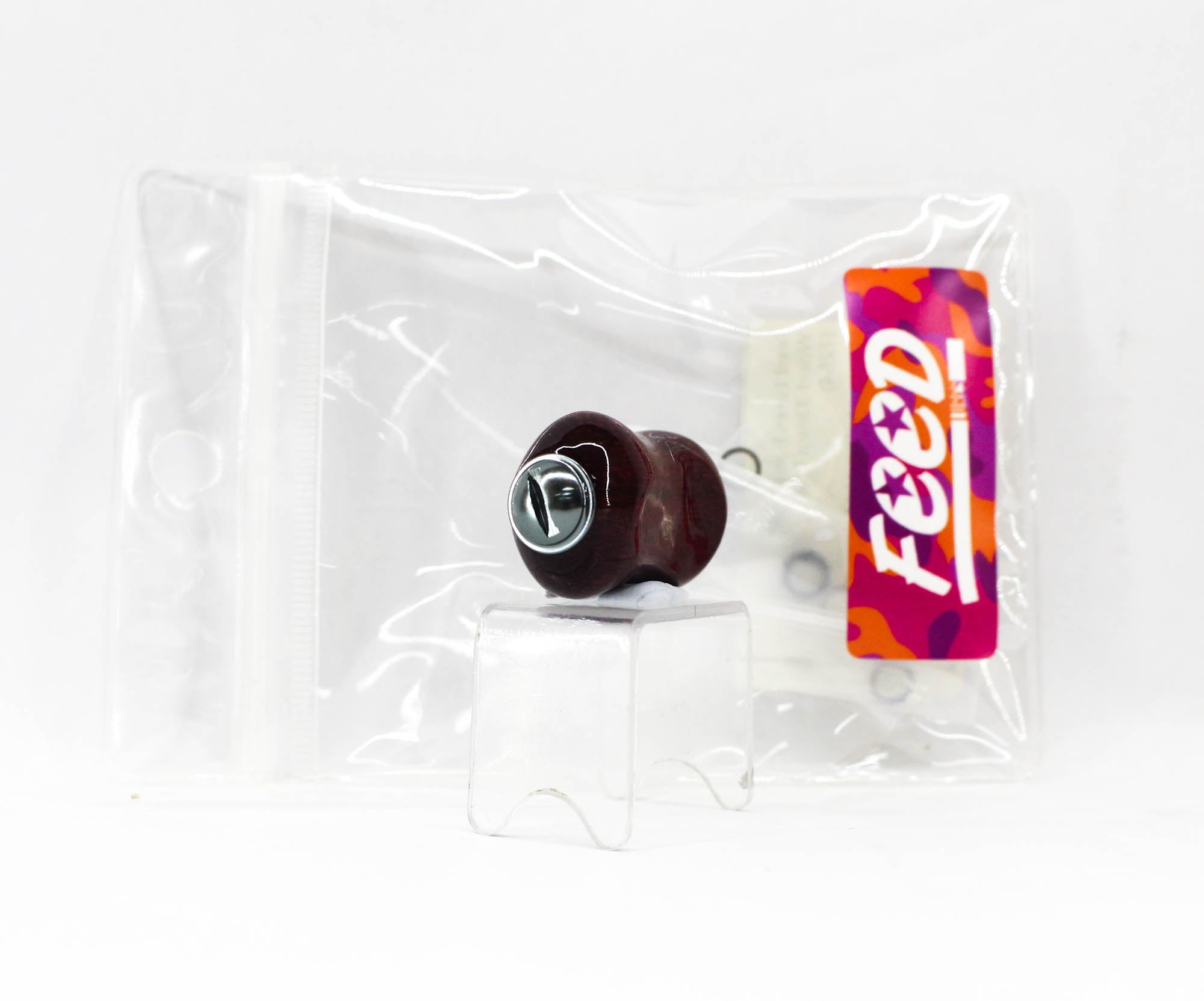 Feed Handle Knob HM Wood 33mm I Shape Red Wood (7264)