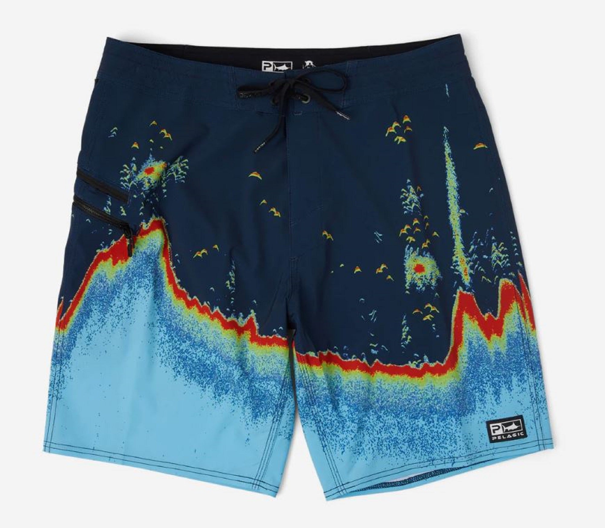 Pelagic 1001 Shorts Strike 19 Inch Sonar NVY Size 32 (6857)