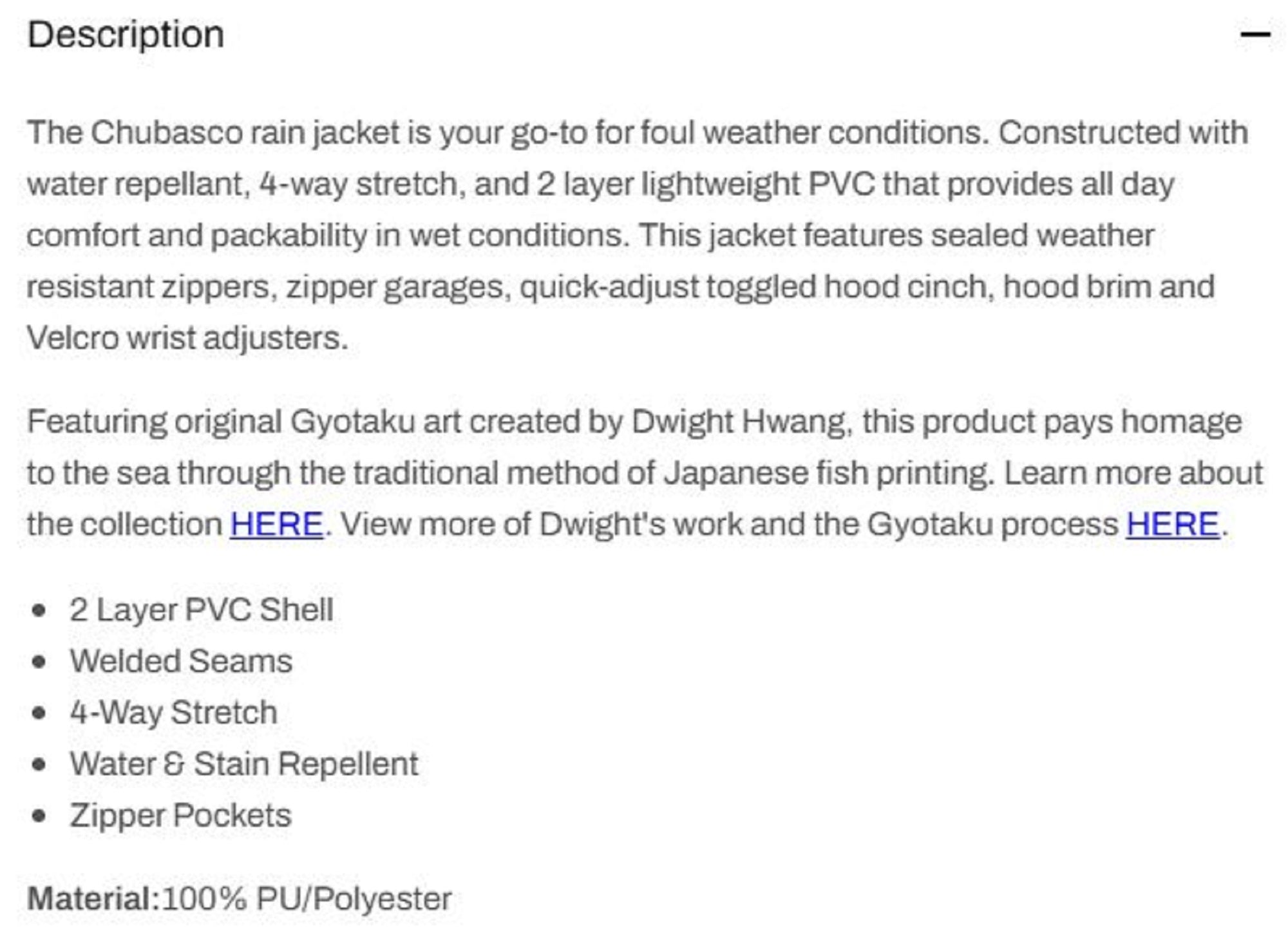 Pelagic 1051 Rain Jacket Chubasco Open Seas ARM Size L (3494)