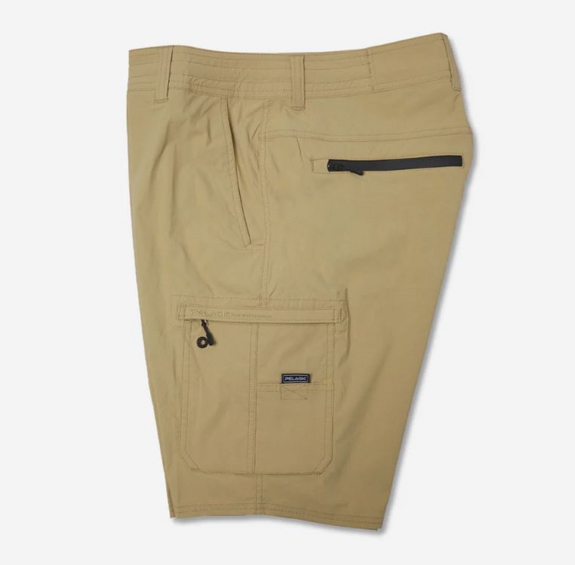 Pelagic 1001 Shorts Board Shorts 20 Inch Traverse Khaki Size 36 (6174)