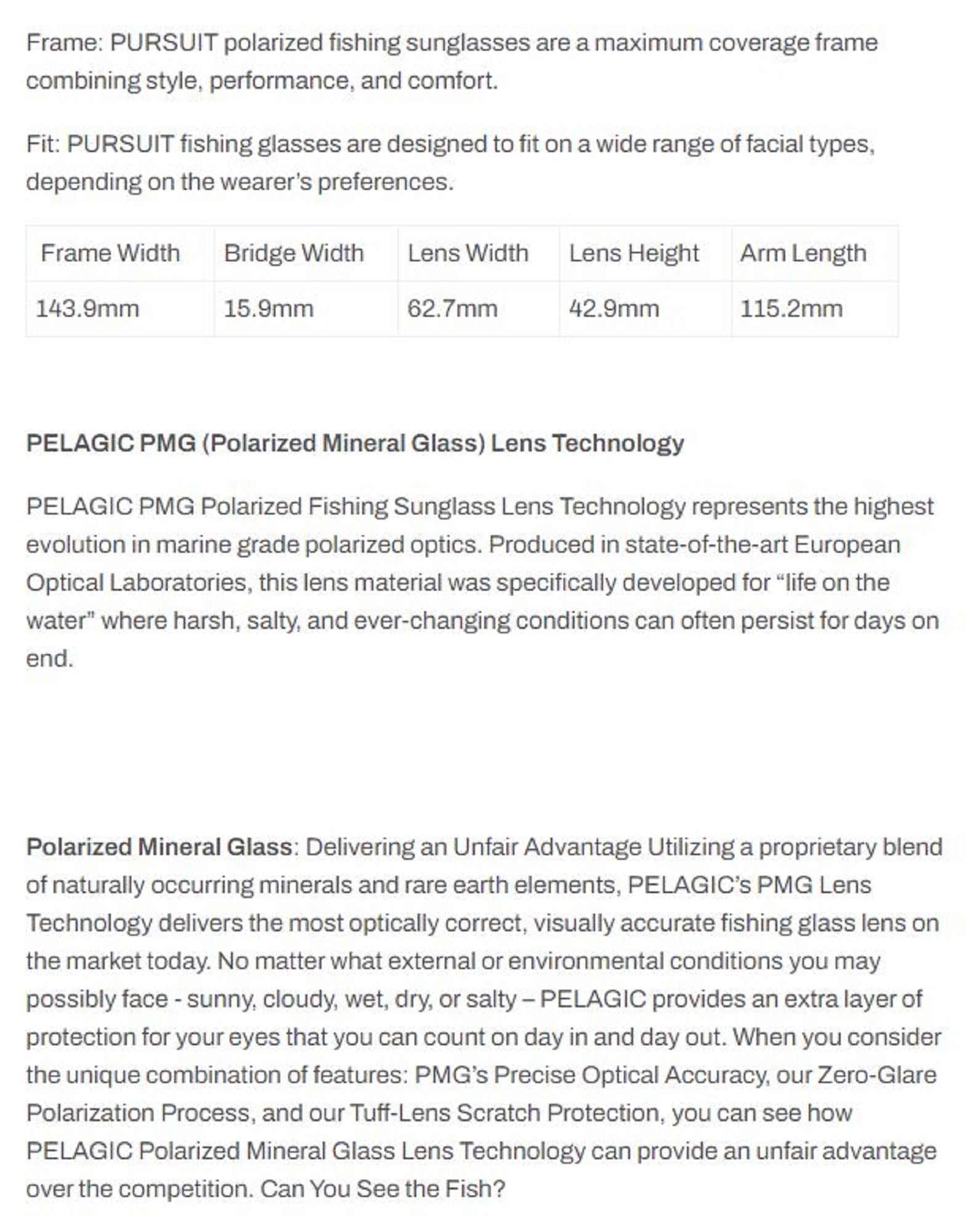 Pelagic 1501 Sunglasses Glass Polarized Pursuit MBGO(0706)