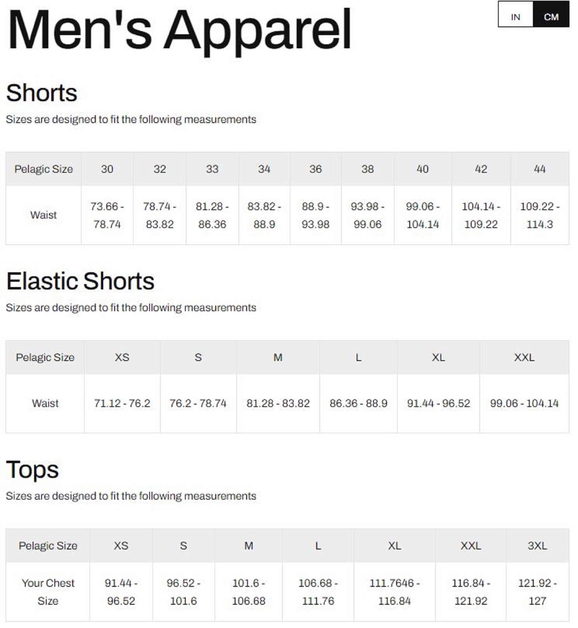 Pelagic 1002 Shorts Hybrid 20 Inches Mako BLK Size 34 (3240)