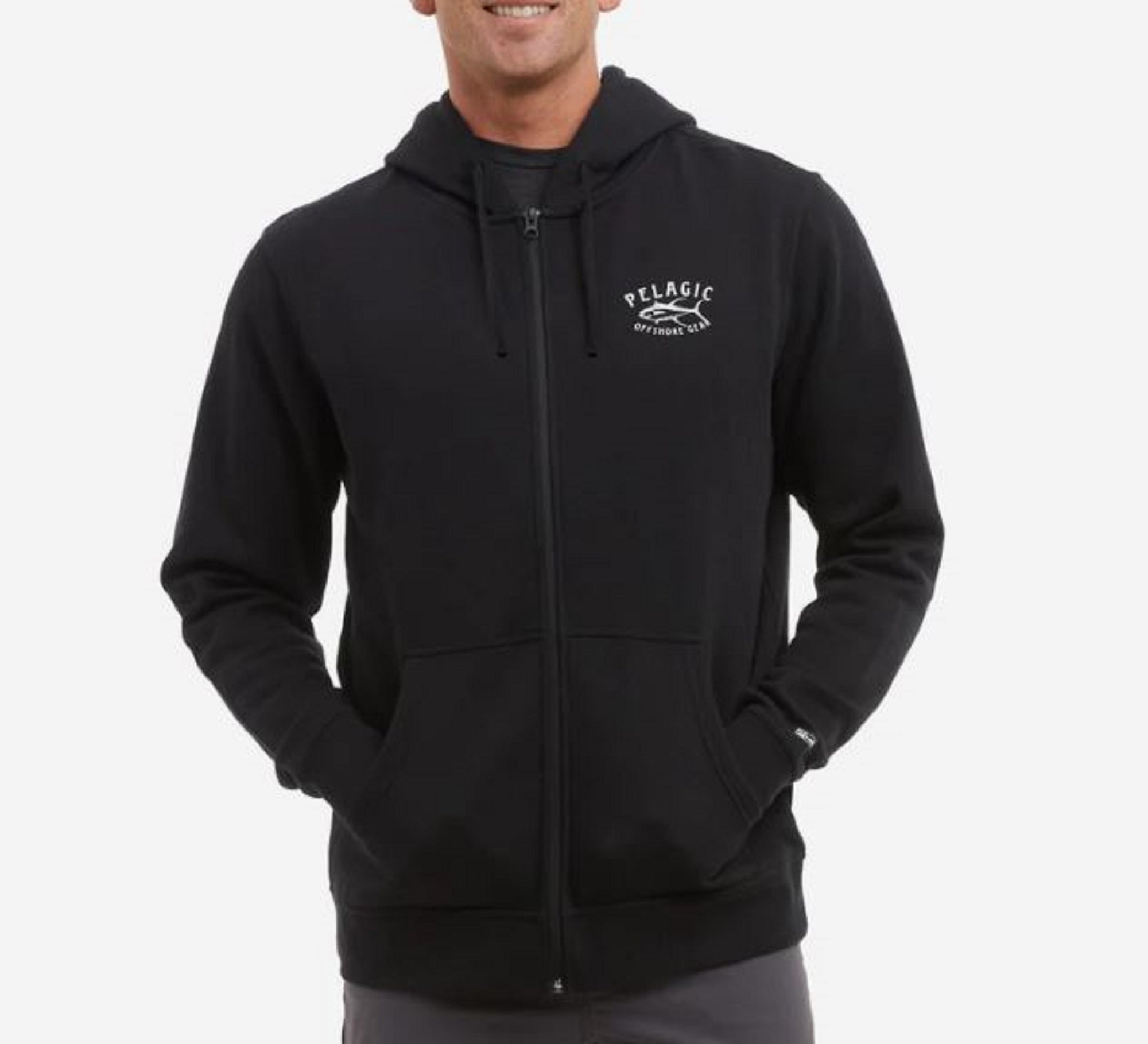 Pelagic 1060 Zip Fleece Hoodie Tuna Trip BLK Size XL (1696)