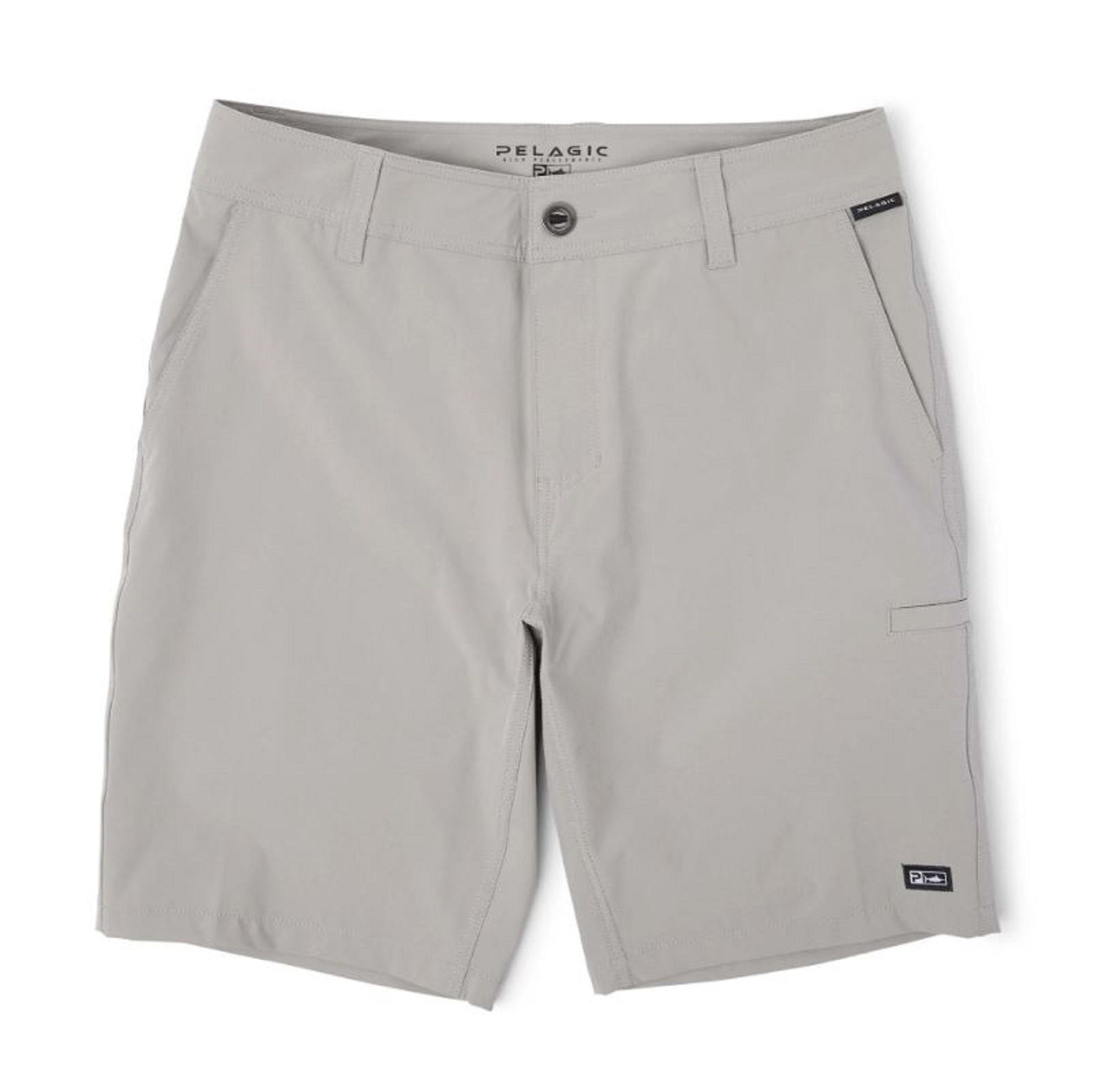 Pelagic 1002 Shorts Hybrid 20 Inches Mako Hydro Gyotaku GRY Size 32 (9456)