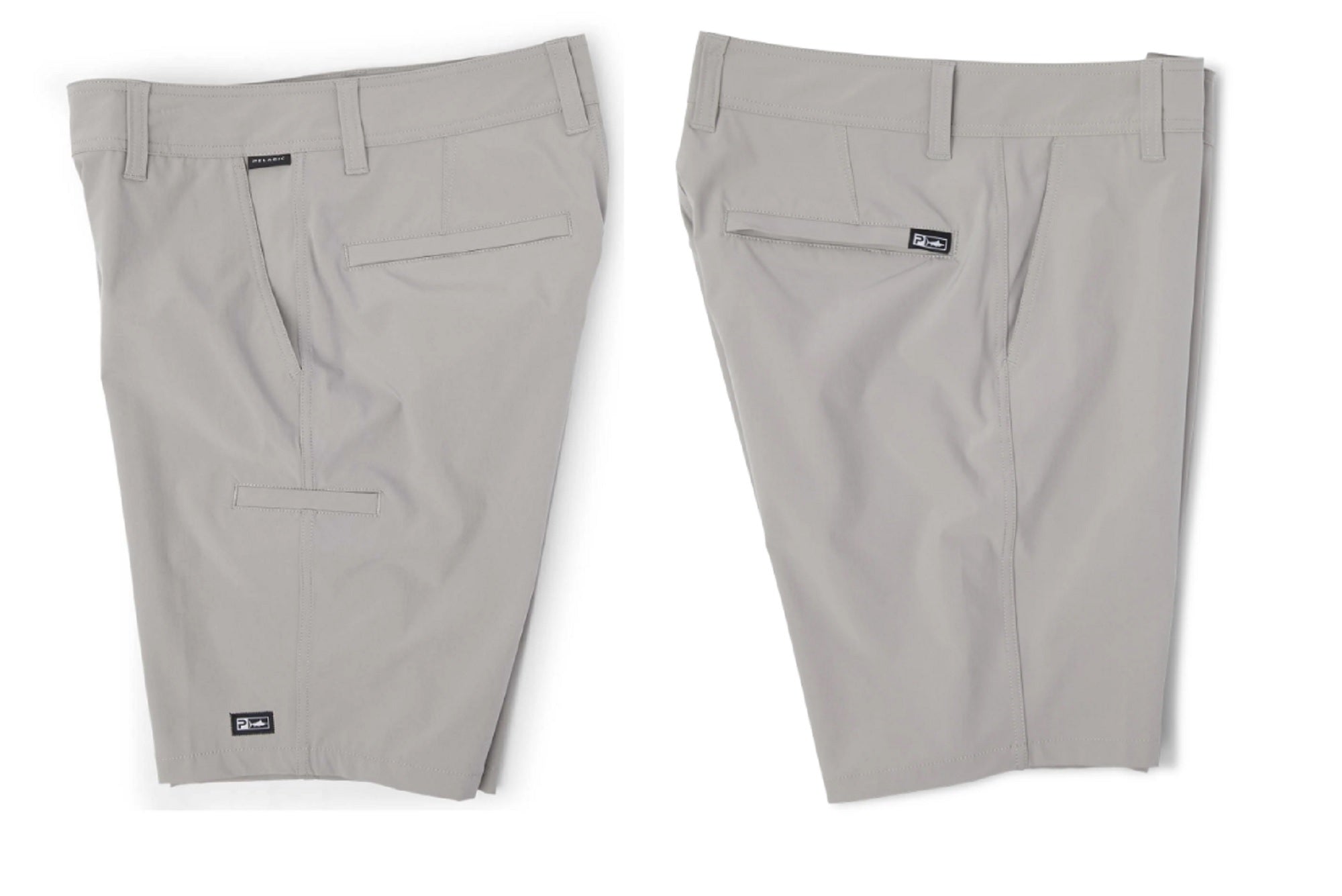 Pelagic 1002 Shorts Hybrid 20 Inches Mako Hydro Gyotaku GRY Size 32 (9456)