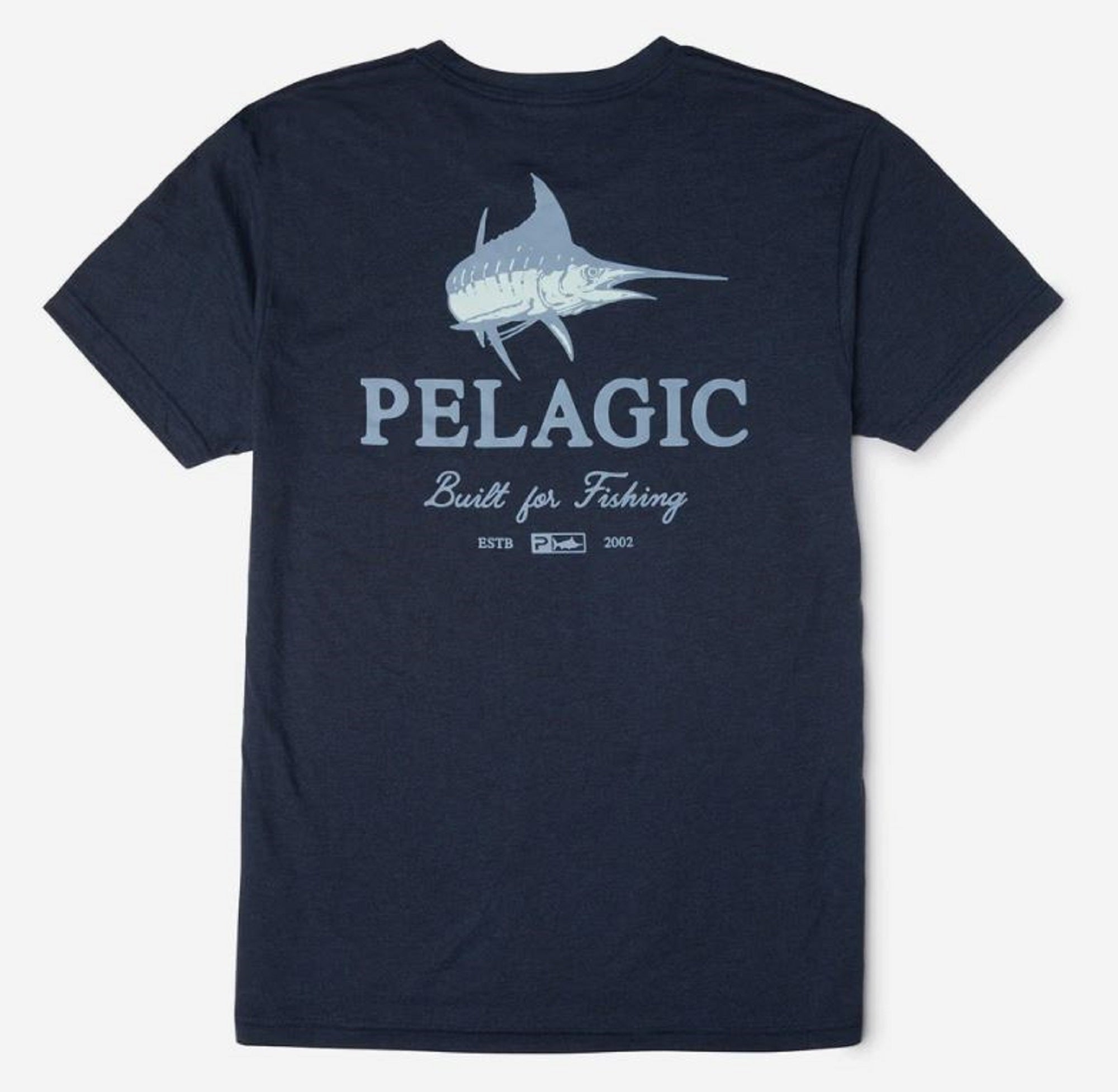 Pelagic 1172 Fishing Shirt Short Sleeve Triblend Turner NVY Size M (9691)