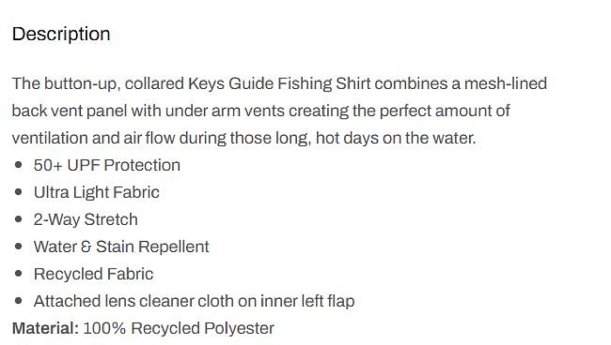 Pelagic 1016 Fishing Shirt Short Sleeve Keys BLK Size S (2721)