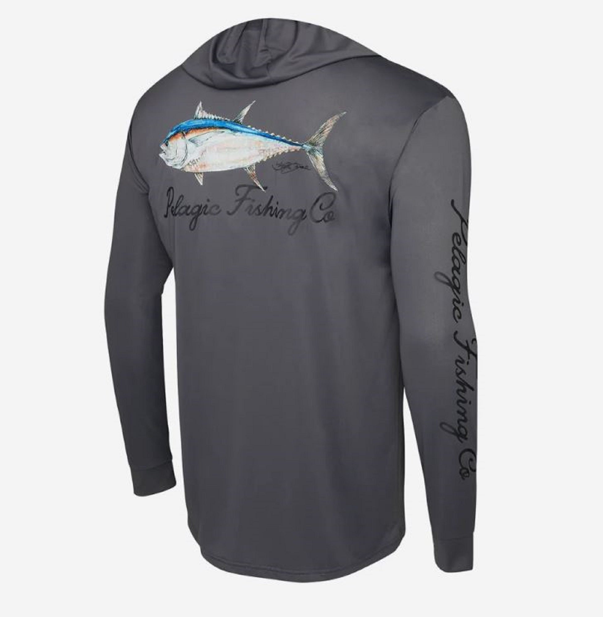 Pelagic 1015 Fishing Shirt Hooded AquaTek Goione BFT GRA Size XXL (0299)