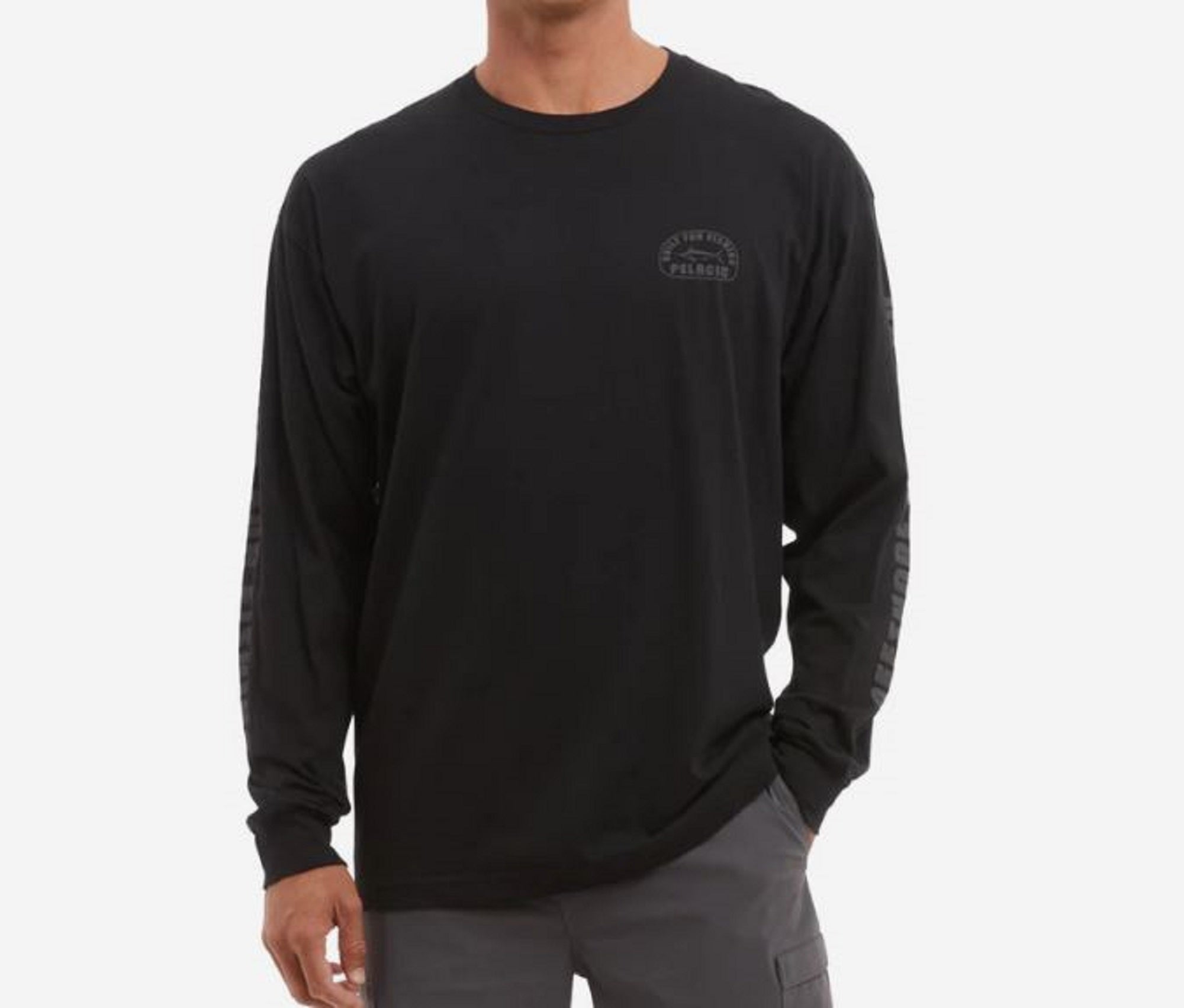Pelagic 1173 Tee Shirt Long Sleeve Marlin Stamp BLK Size M (0985)