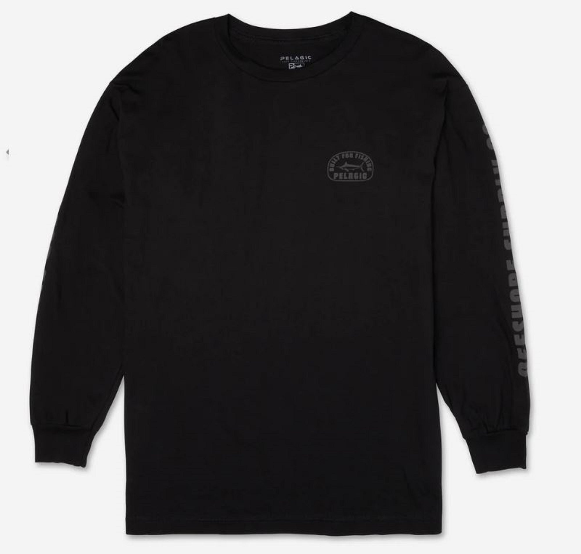 Pelagic 1173 Tee Shirt Long Sleeve Marlin Stamp BLK Size XL (1005)