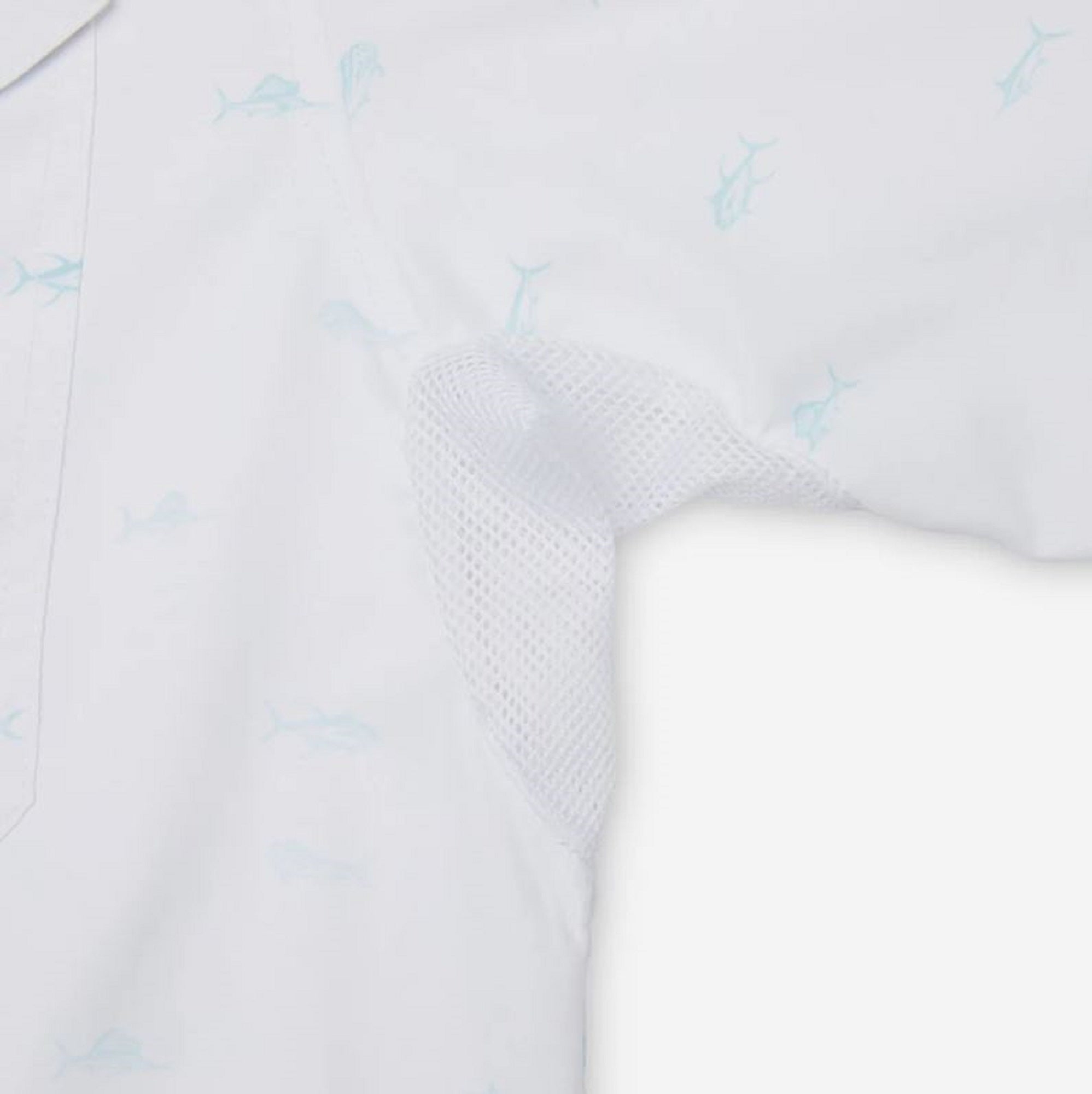 Pelagic 1016 Shirt Short Sleeve Keys SS Tiny Fish WHT Size L (4150)