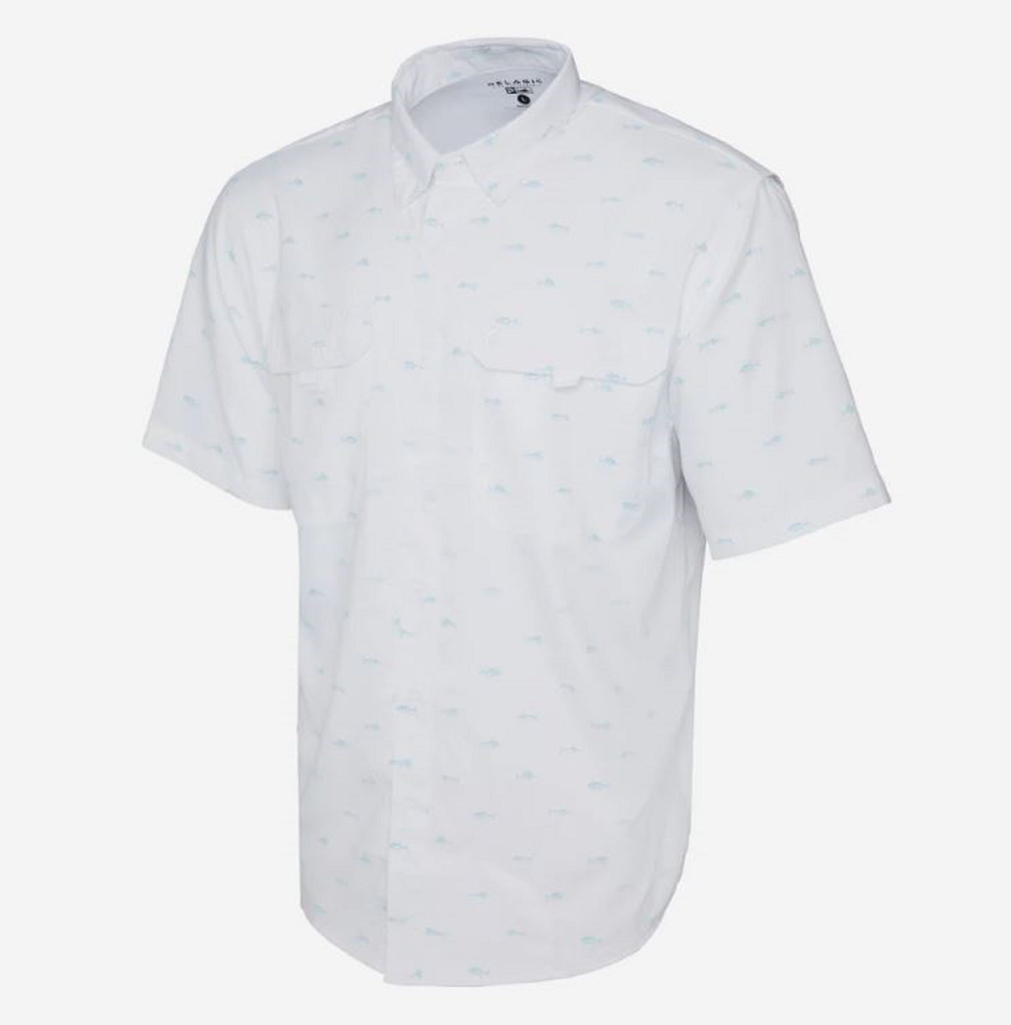 Pelagic 1016 Shirt Short Sleeve Keys SS Tiny Fish WHT Size XXL (4174)