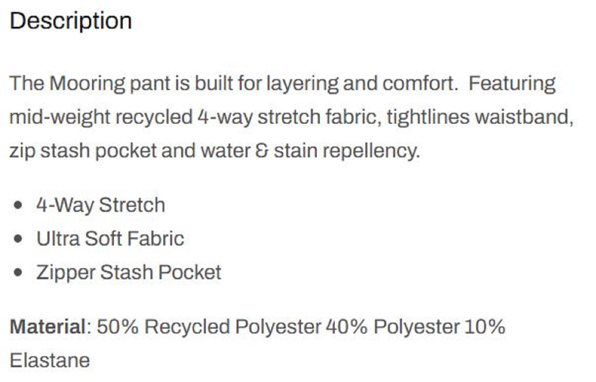 Pelagic 1040 Pants Long Bimini GRA Size L (4273)