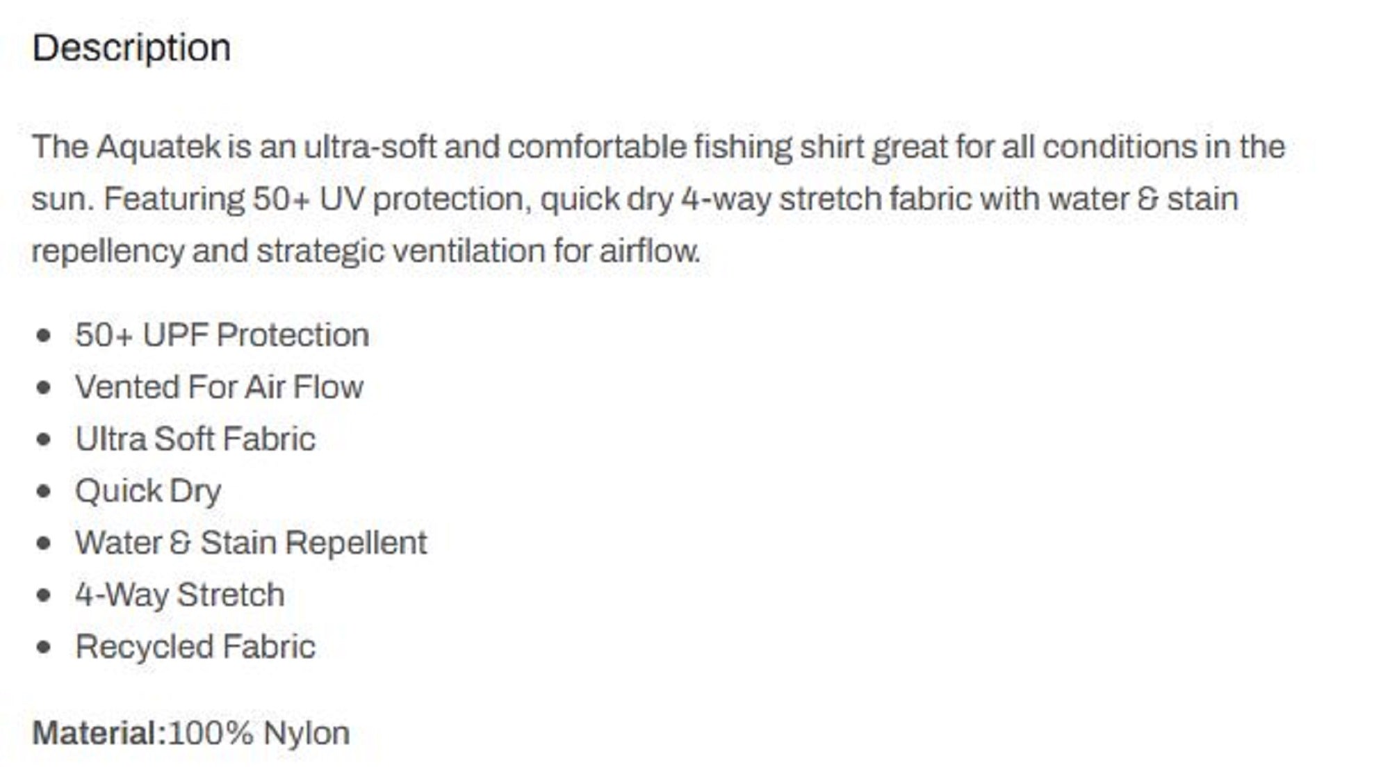 Pelagic 1015 Fishing Shirt Long Sleeve Aquatek Tuna Trip BK Size M (4860)