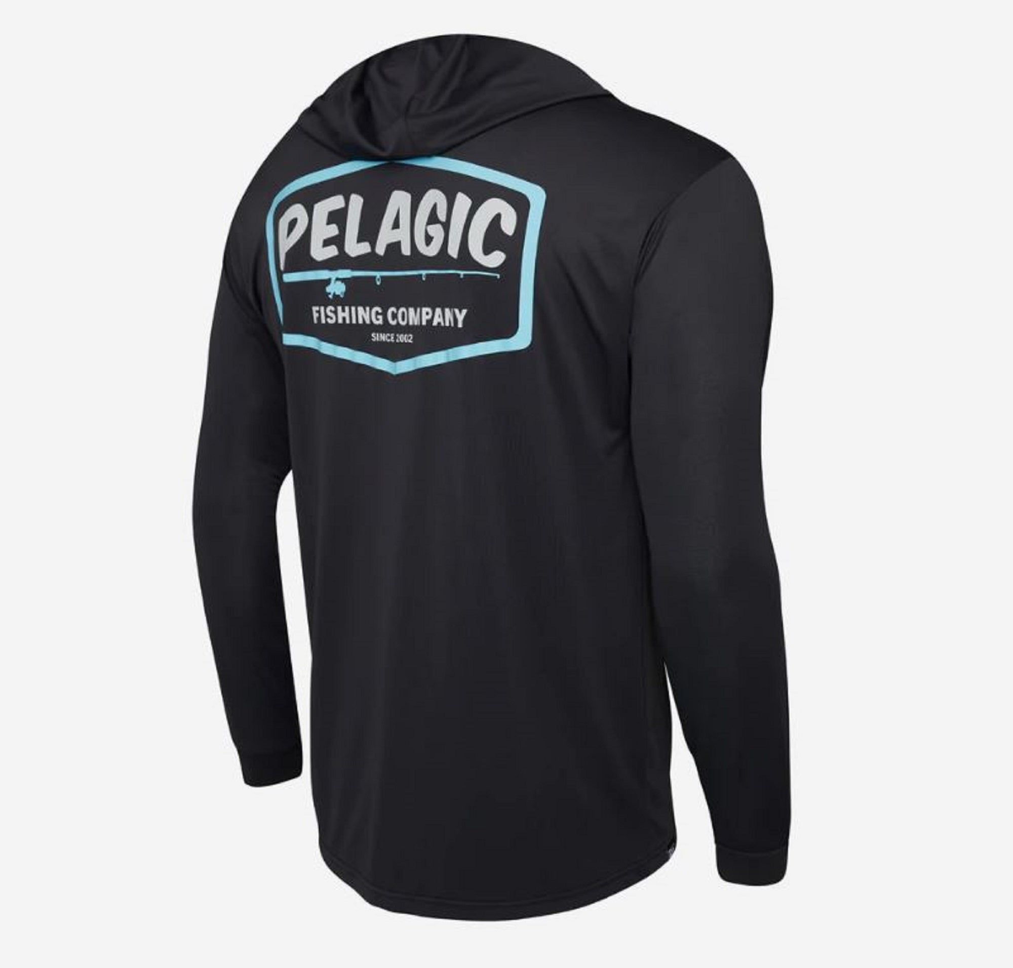 Pelagic 1015 Fishing Shirt Hooded AquaTek Spinner BLK Size XL (5775)
