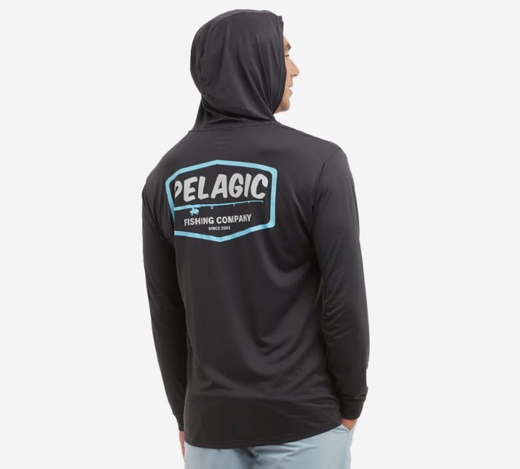 Pelagic 1015 Fishing Shirt Hooded AquaTek Spinner BLK Size XL (5775)