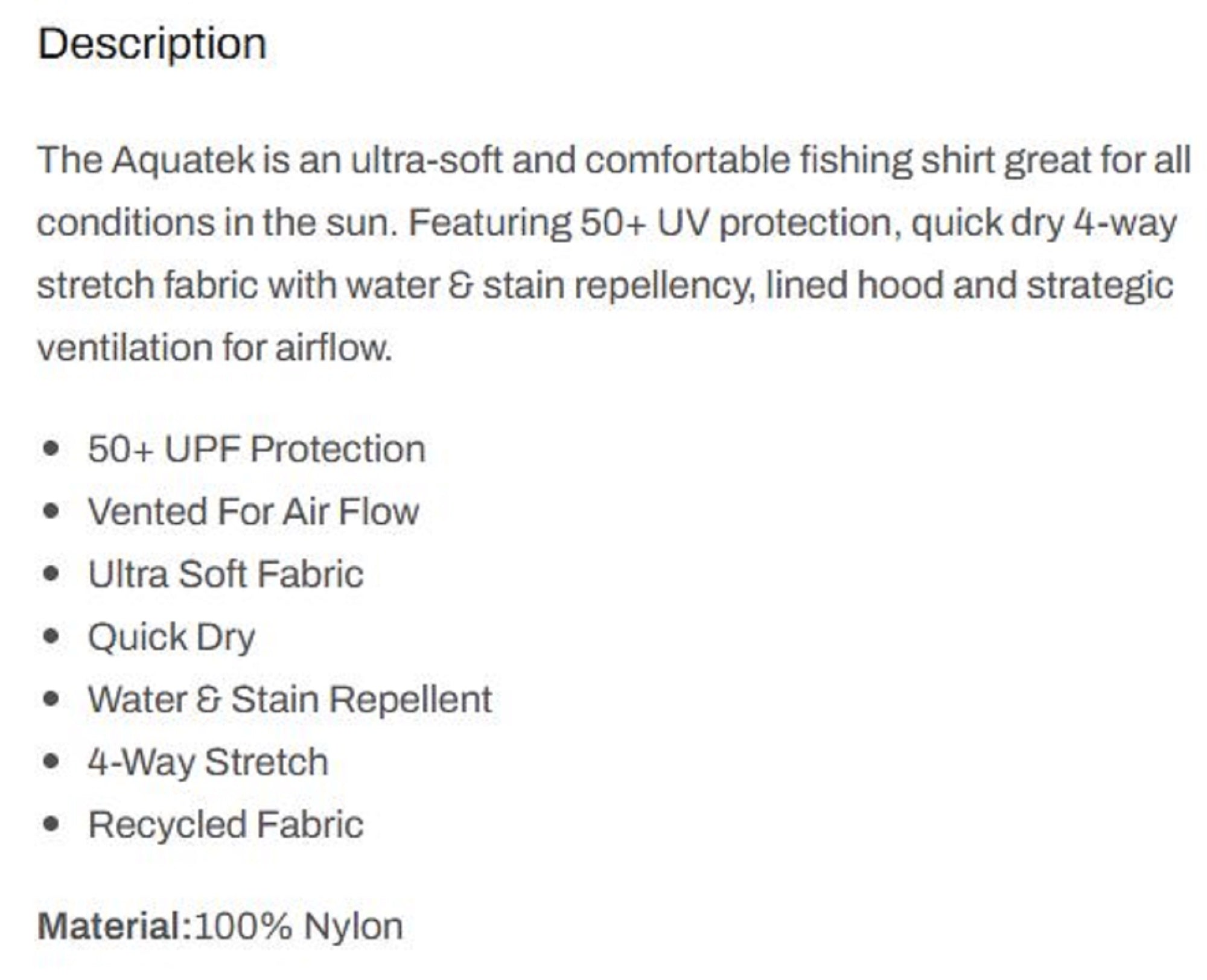 Pelagic 1015 Fishing Shirt Hooded AquaTek Spinner BLK Size XXL (5782)