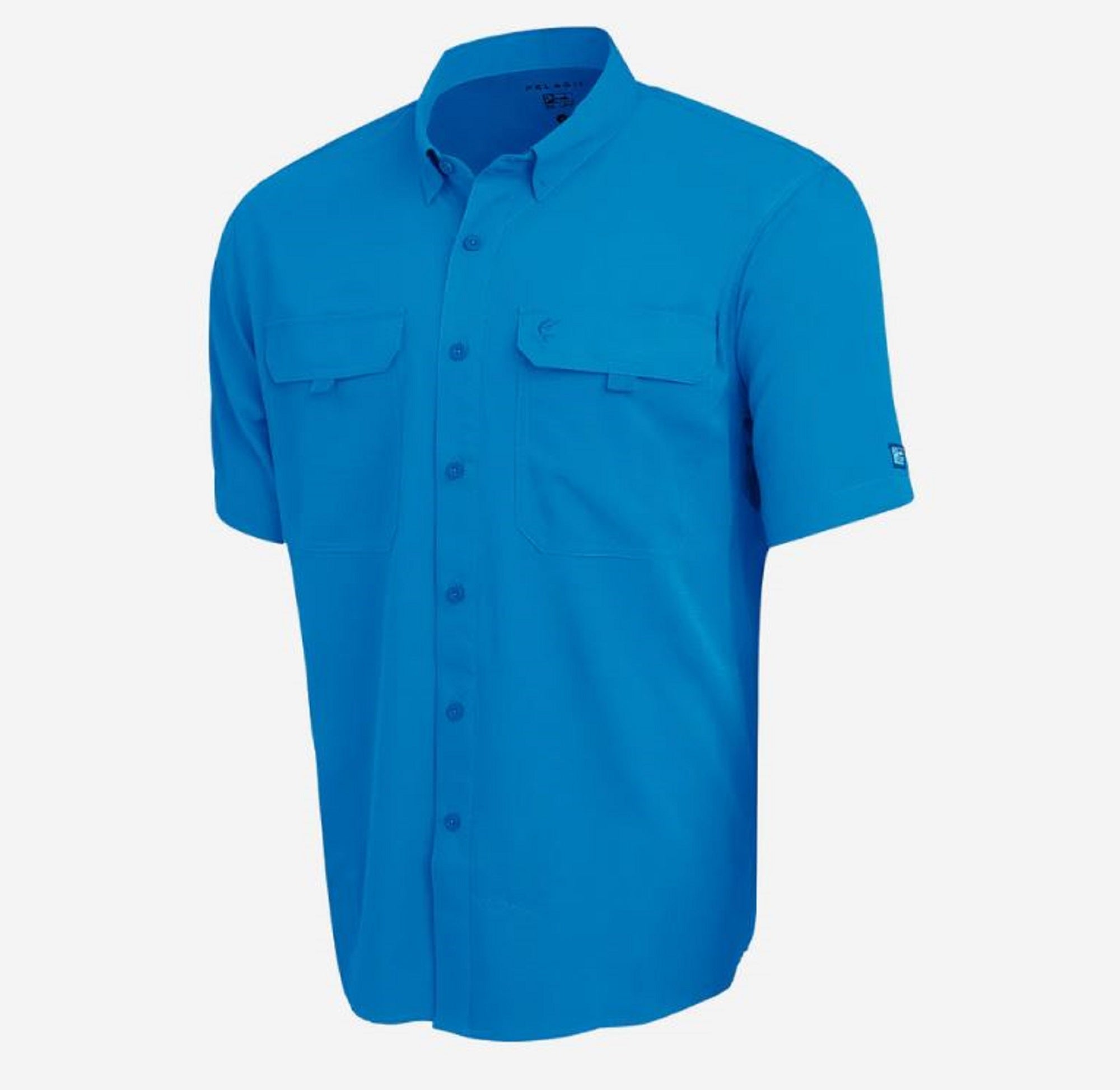 Pelagic 1016 Fishing Shirt Short Sleeve Keys SS BLU Size L (6109)