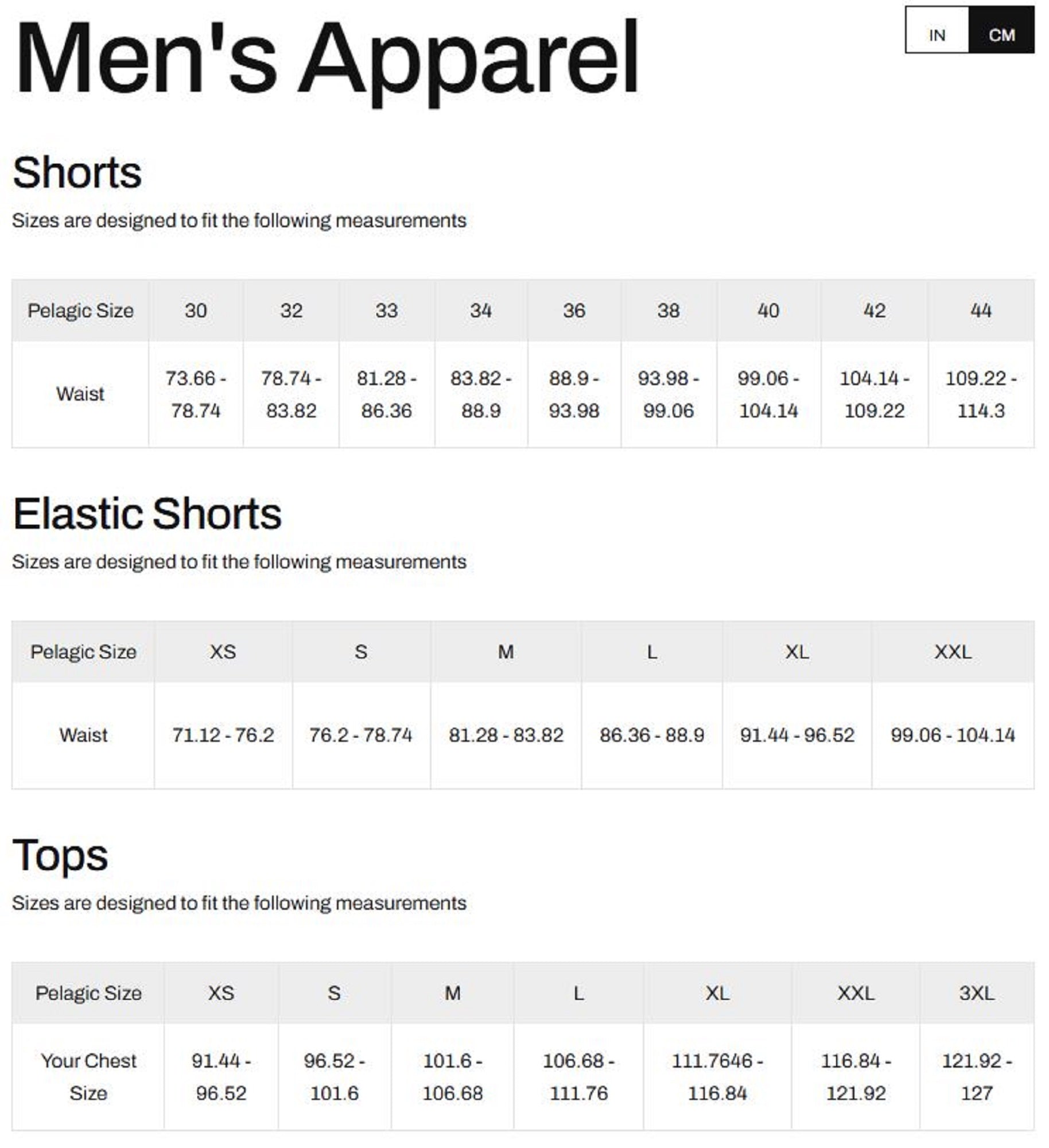 Pelagic 1002 Shorts Hybrid 19 Inches Flyline BFG Size 34 (9391)