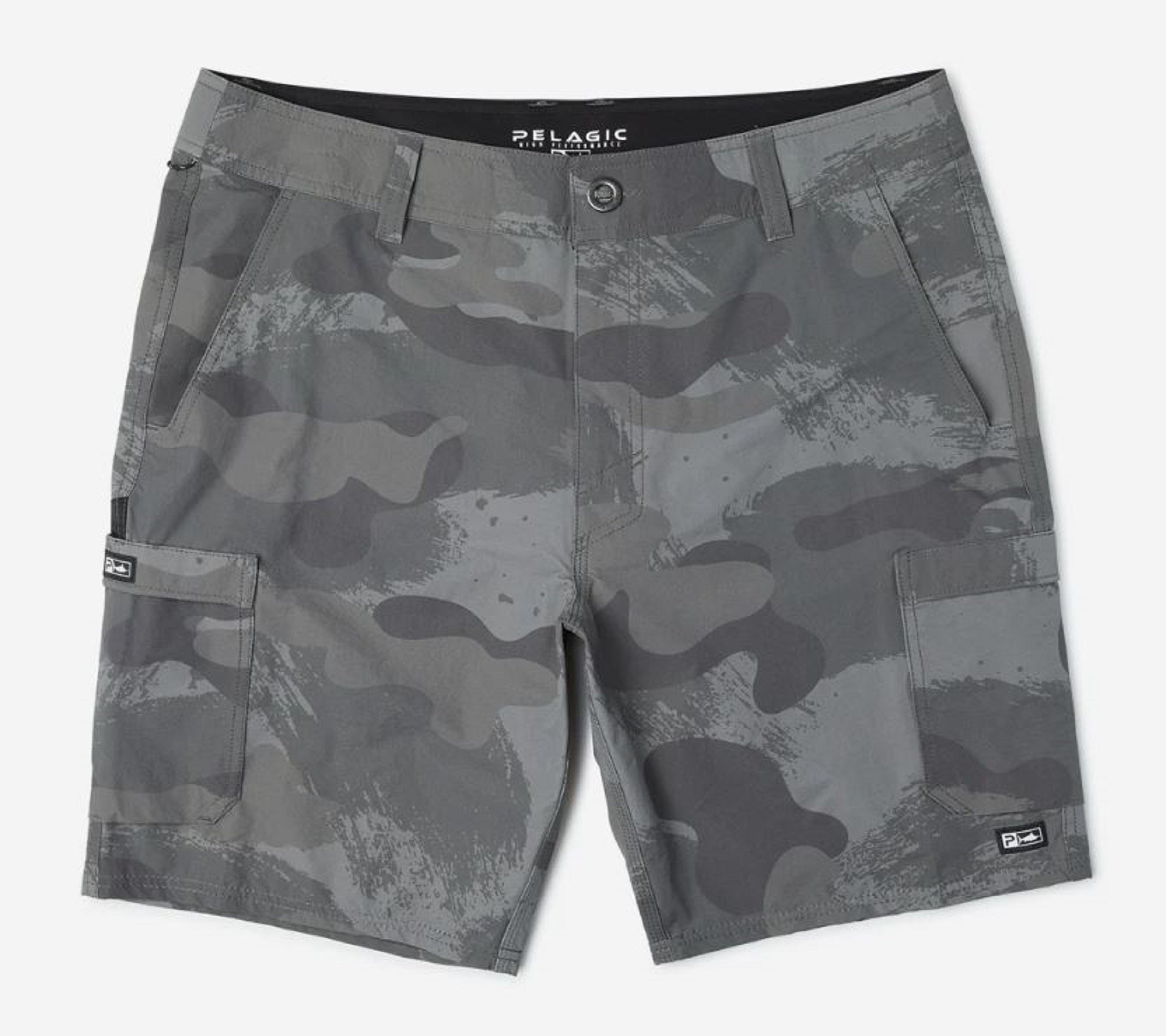 Pelagic 1002 Shorts Hybrid 20 Inches Madeira Brush GRA Size 34 (9759)