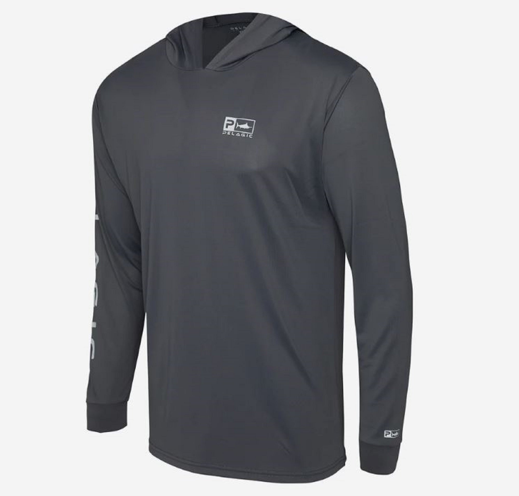 Pelagic 1015 Fishing Shirt Hooded AquaTek Rusted Icon GRA Size S (1370)