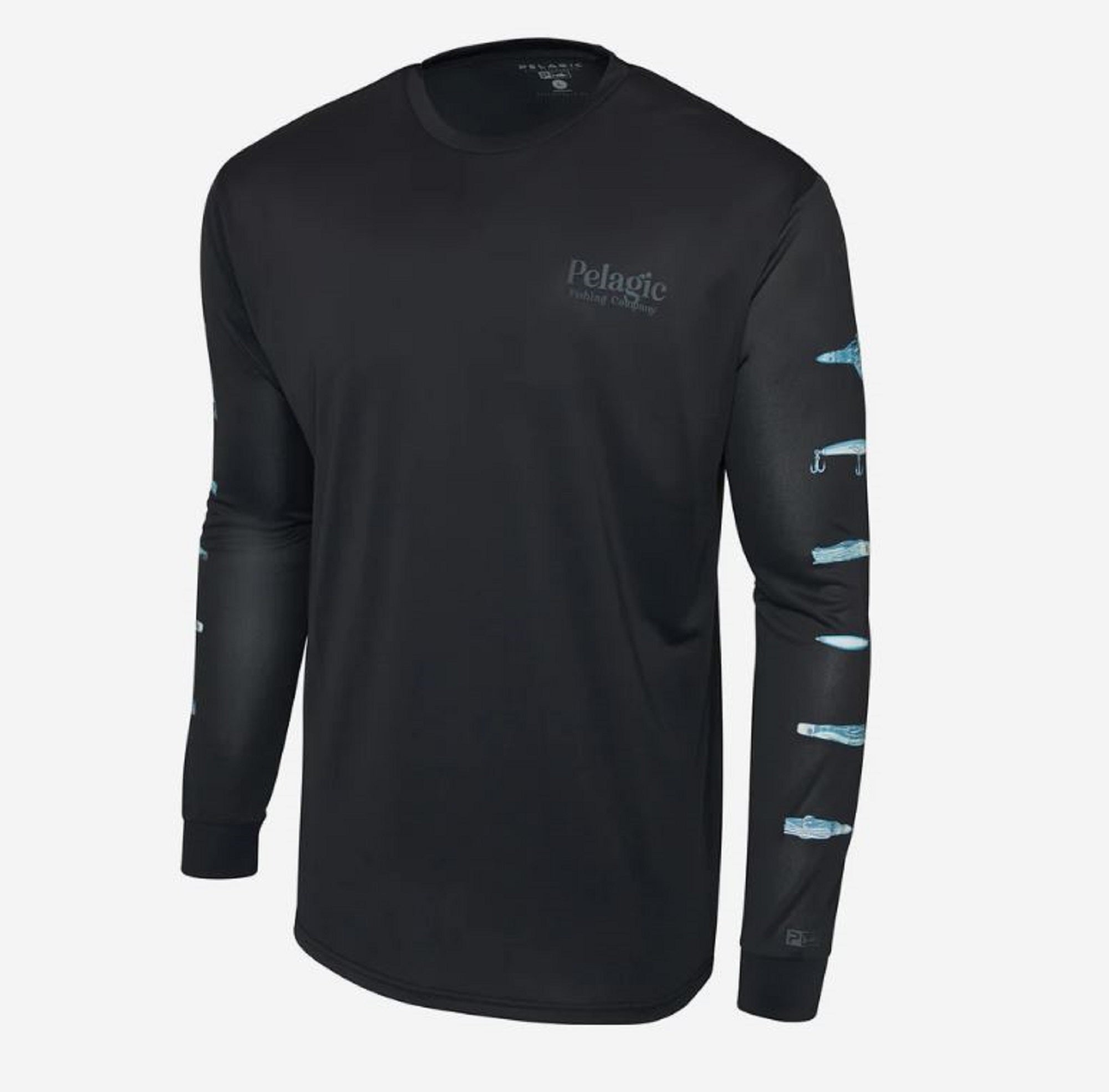 Pelagic 1015 Fishing Shirt AquaTek Stick em BLK Size S (1554)
