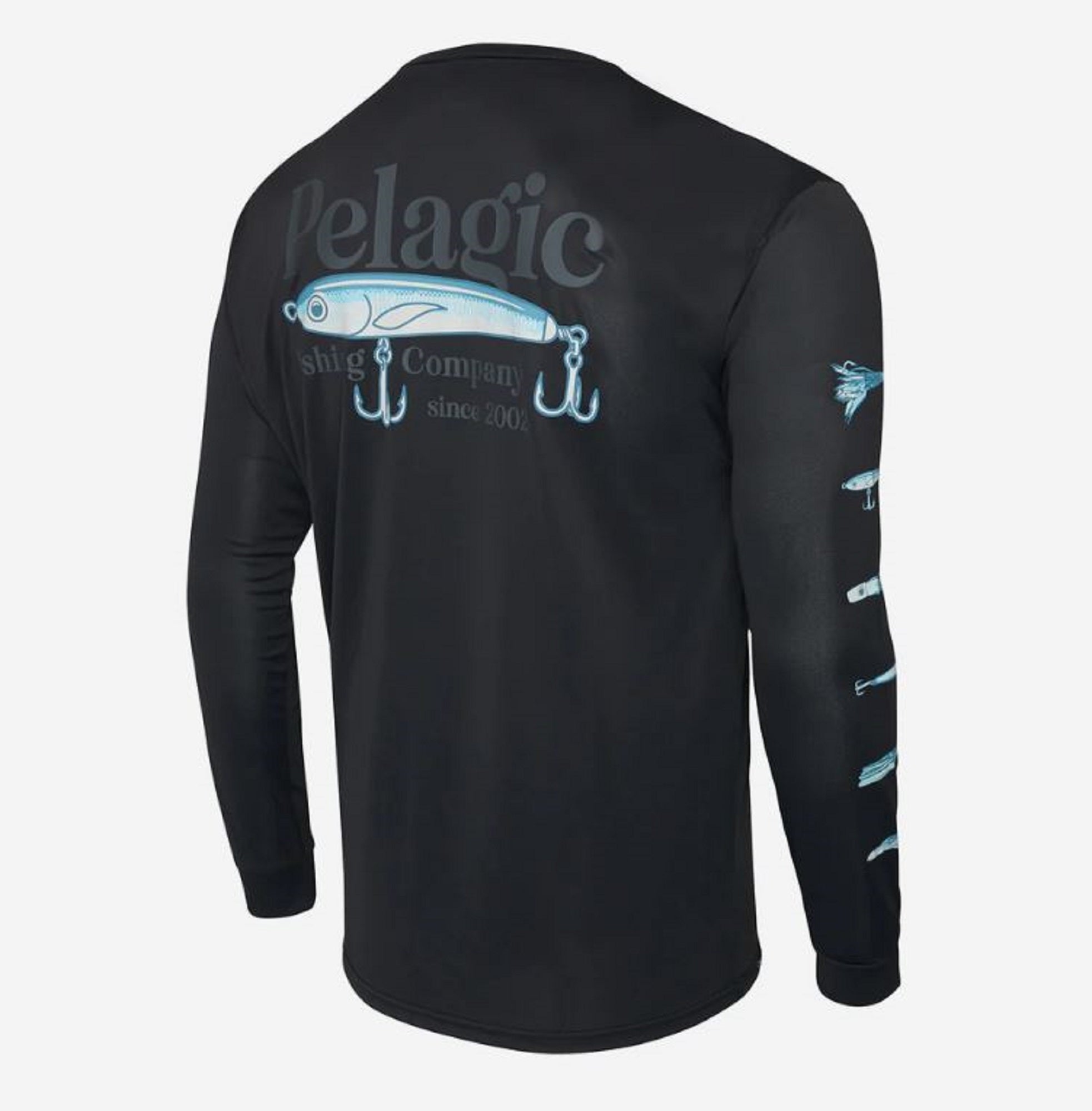 Pelagic 1015 Fishing Shirt AquaTek Stick em BLK Size XL (1585)