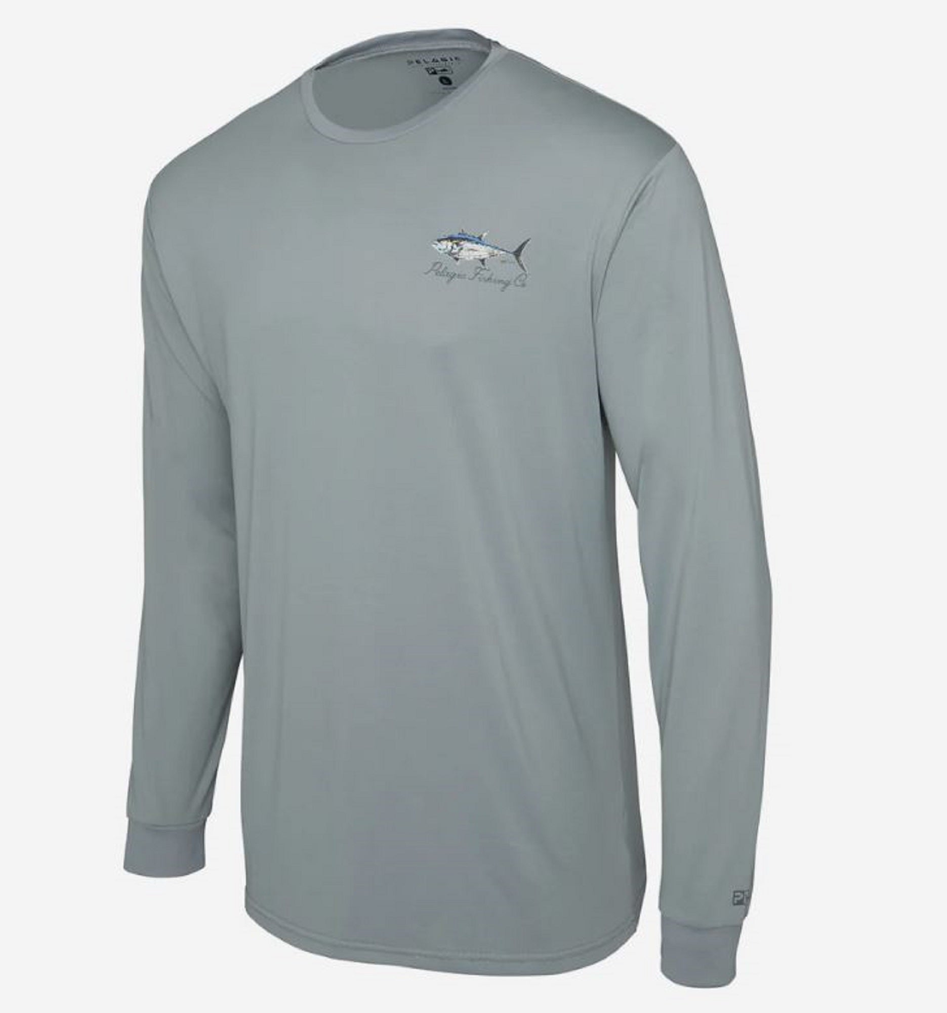 Pelagic 1015 Fishing Shirt Long Sleeve Aquatek Goione BFT GRY Size L (1639)