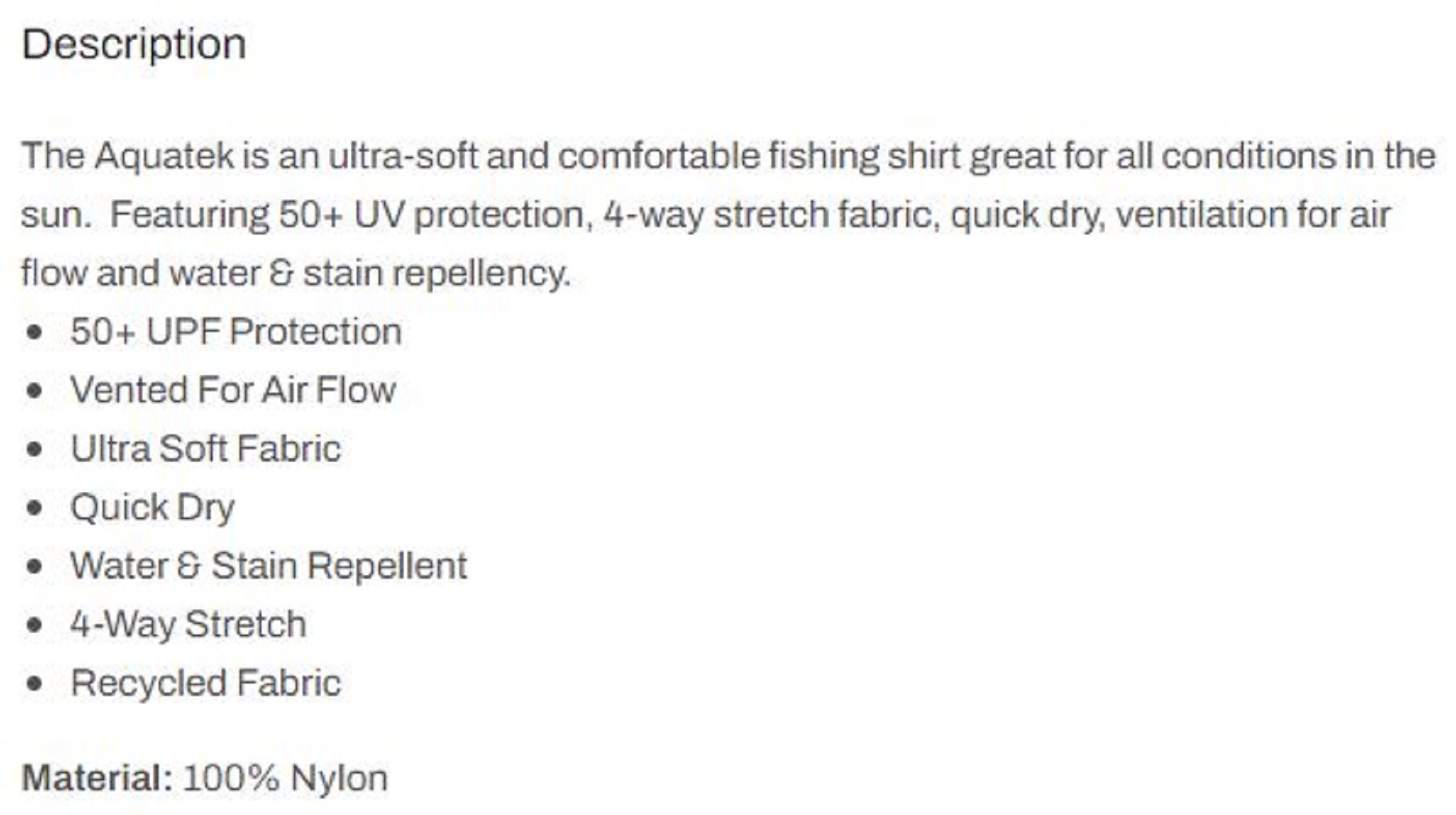 Pelagic 1015 Fishing Shirt Aquatek Deluxe WHT Size XL (1769)