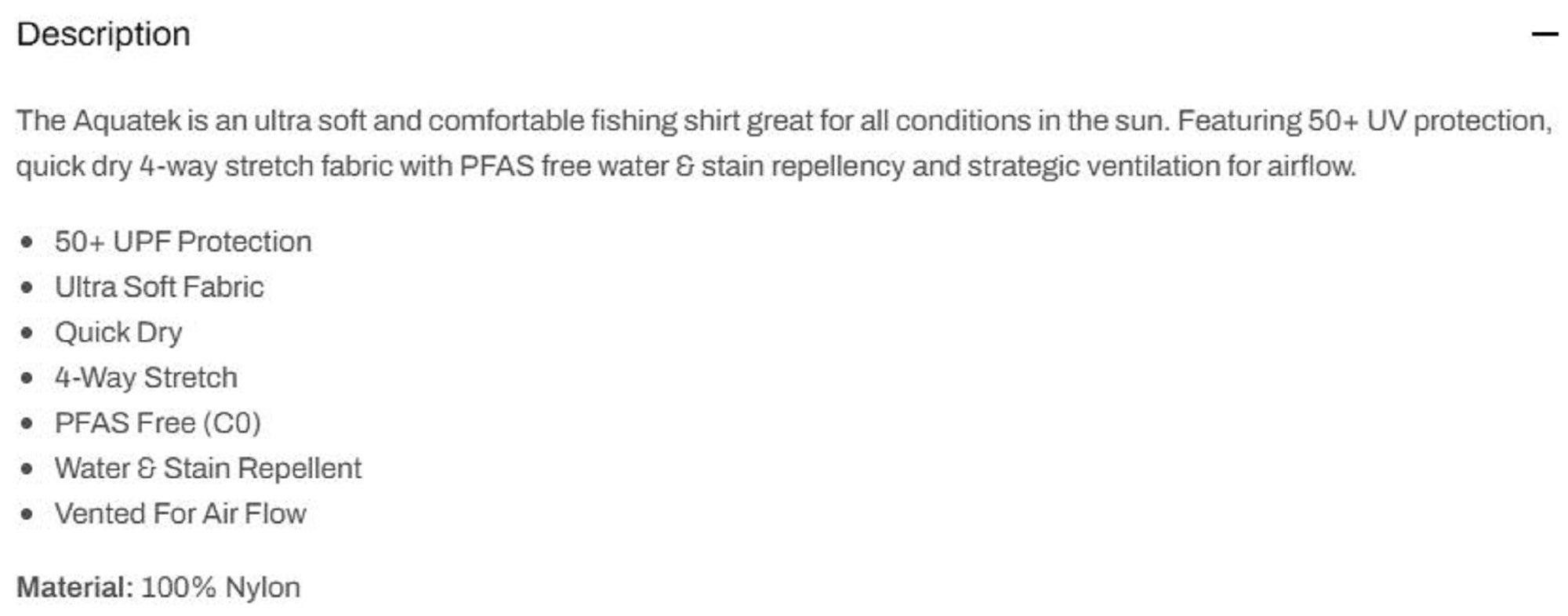 Pelagic 1015 Fishing Shirt Long Sleeve Aquatek Stick Em BFG Size S (4691)